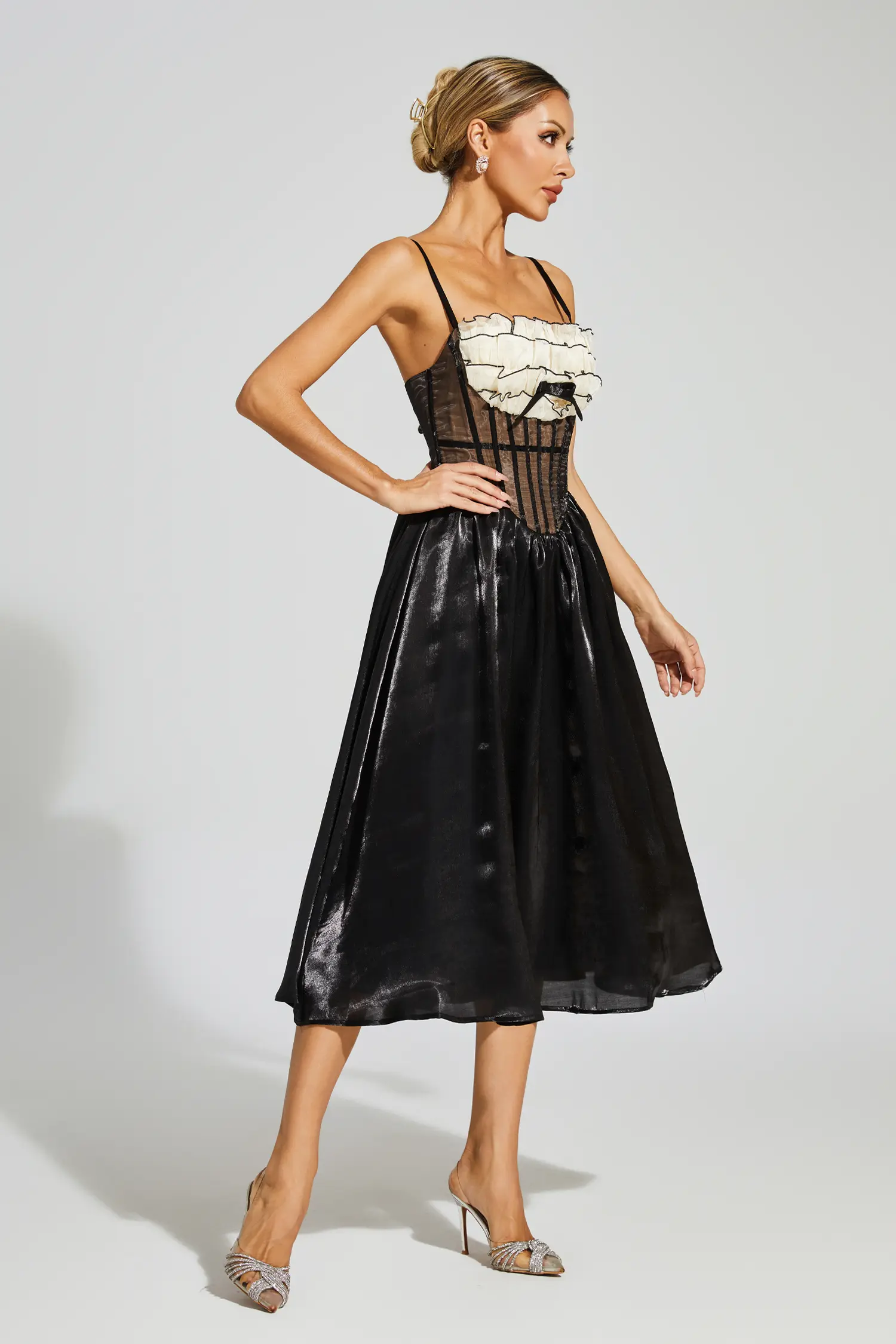 Wilbur Black Lace Slip Dress-CATCHALL