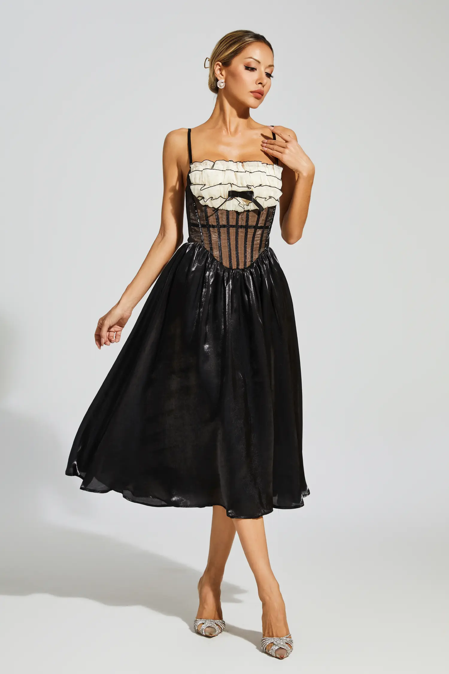 Wilbur Black Lace Slip Dress-CATCHALL
