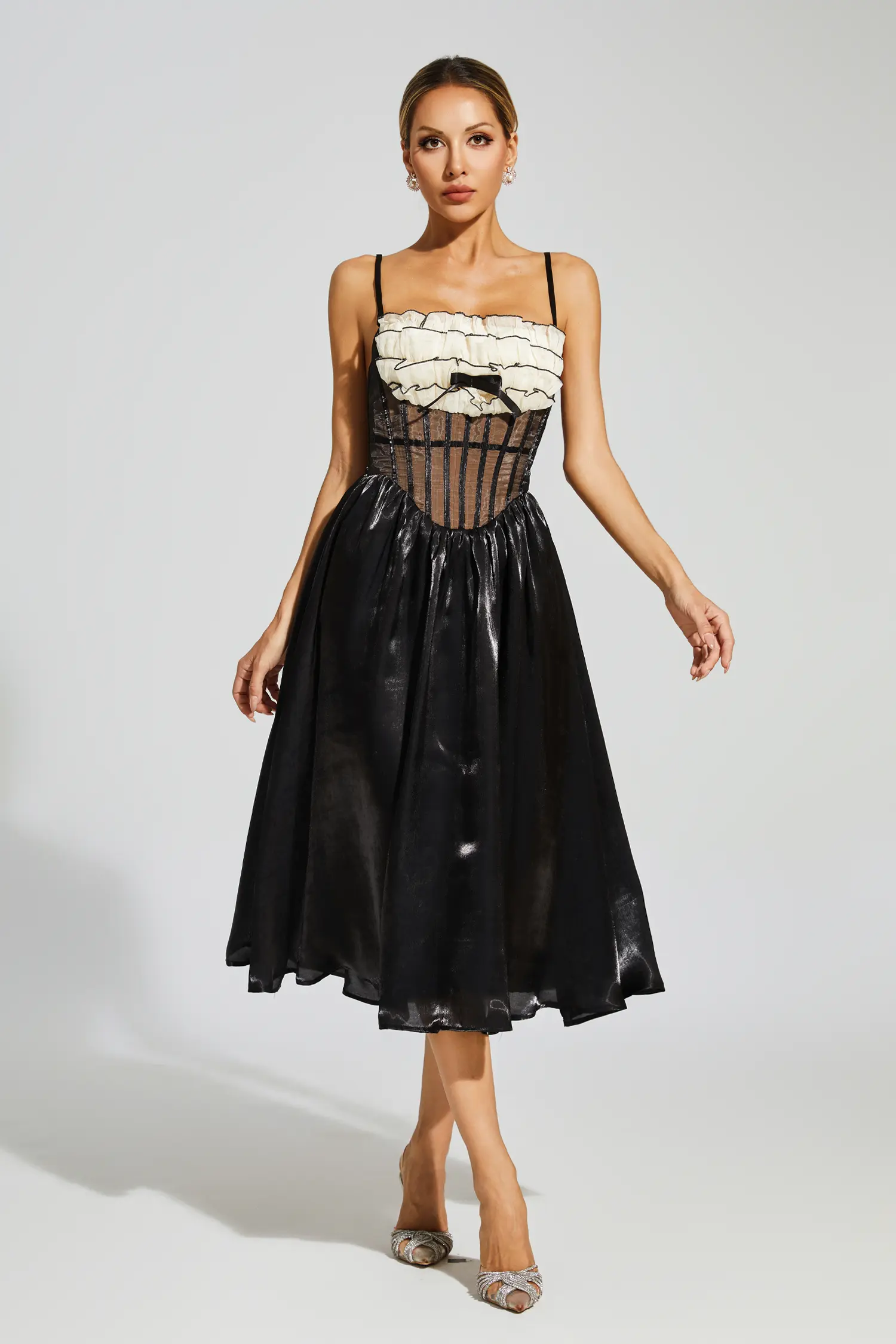 Wilbur Black Lace Slip Dress-CATCHALL