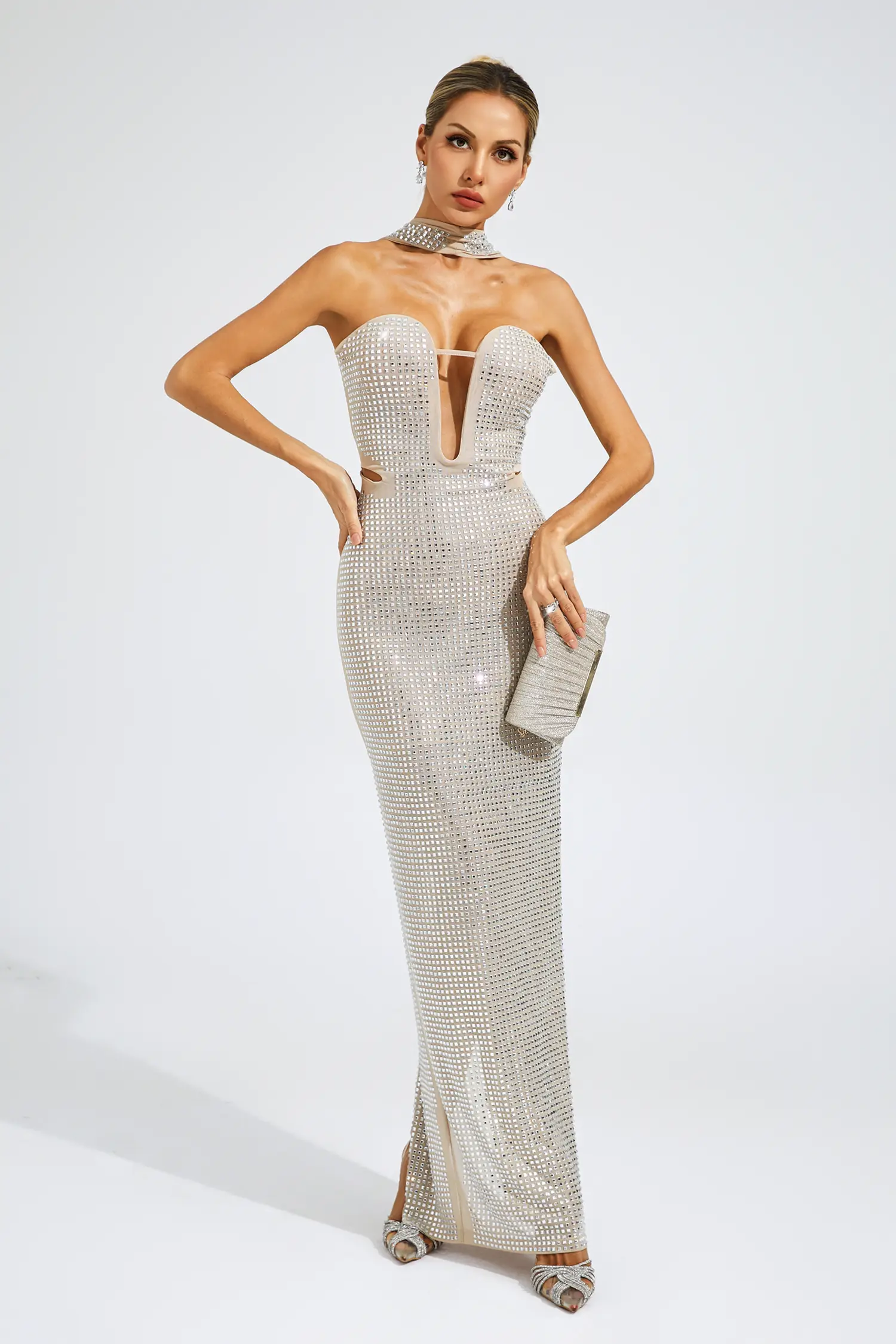 Wodehous Apricot Off Shoulder Dress-CATCHALL