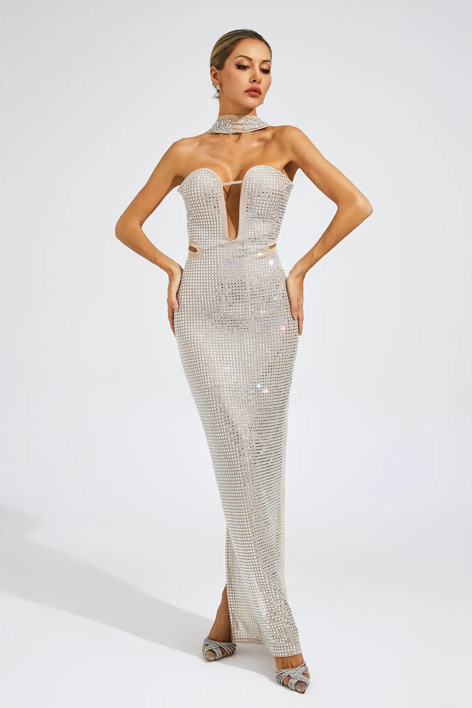 Wodehous Apricot Off Shoulder Dress-CATCHALL