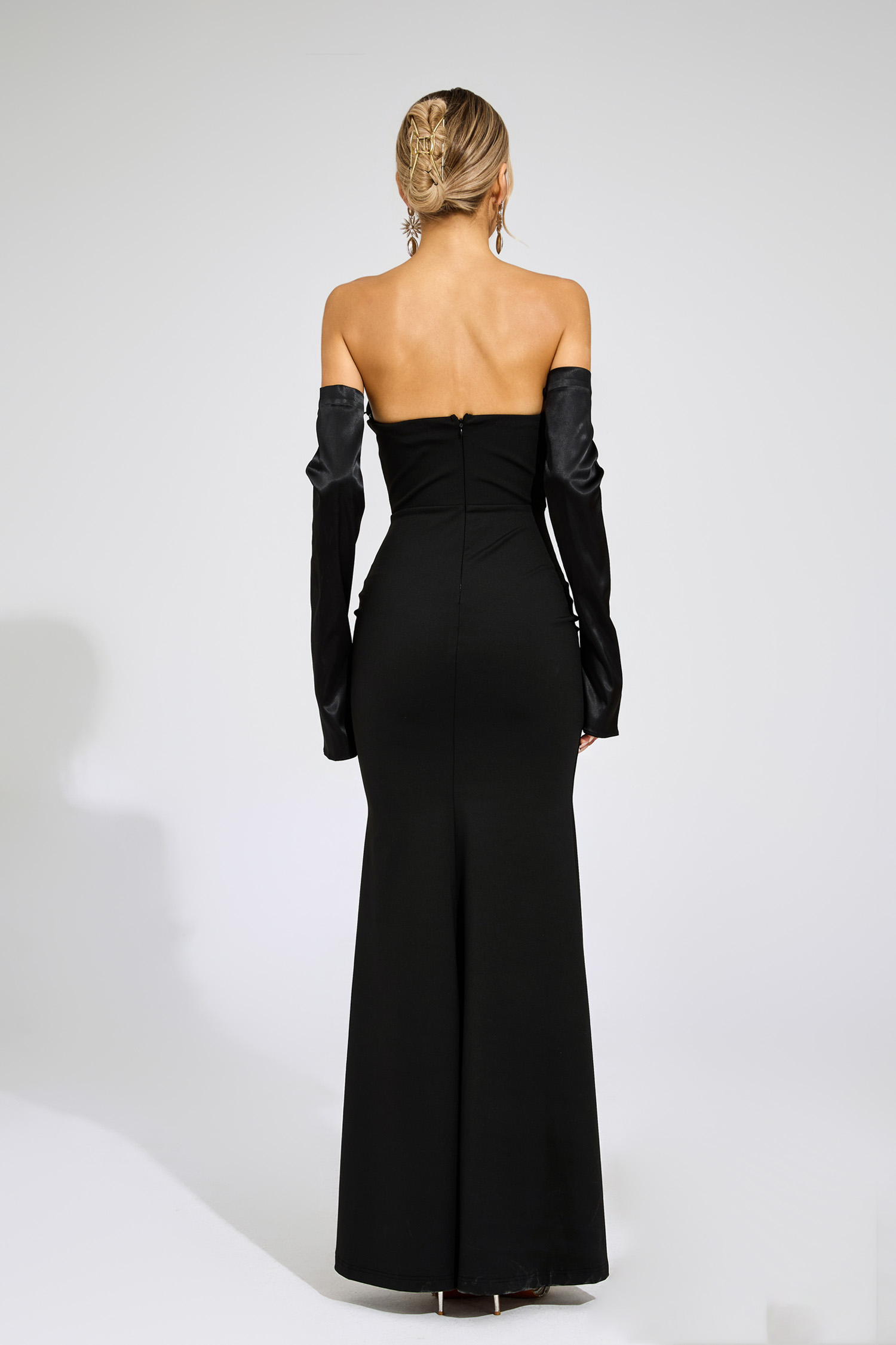 Woolf Black Off Shoulder Bandage Dress
