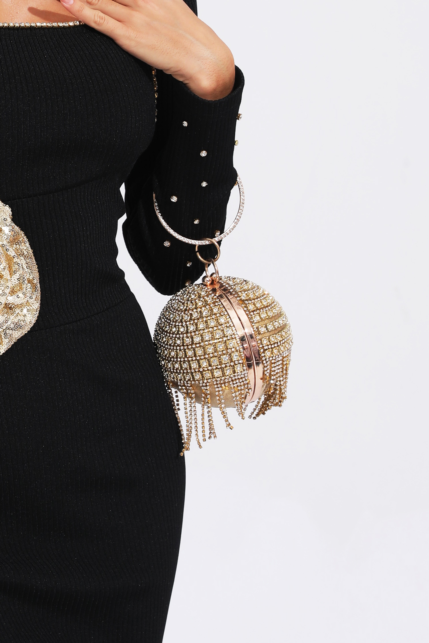 Xenia Gold Round Ball Bag-CATCHALL