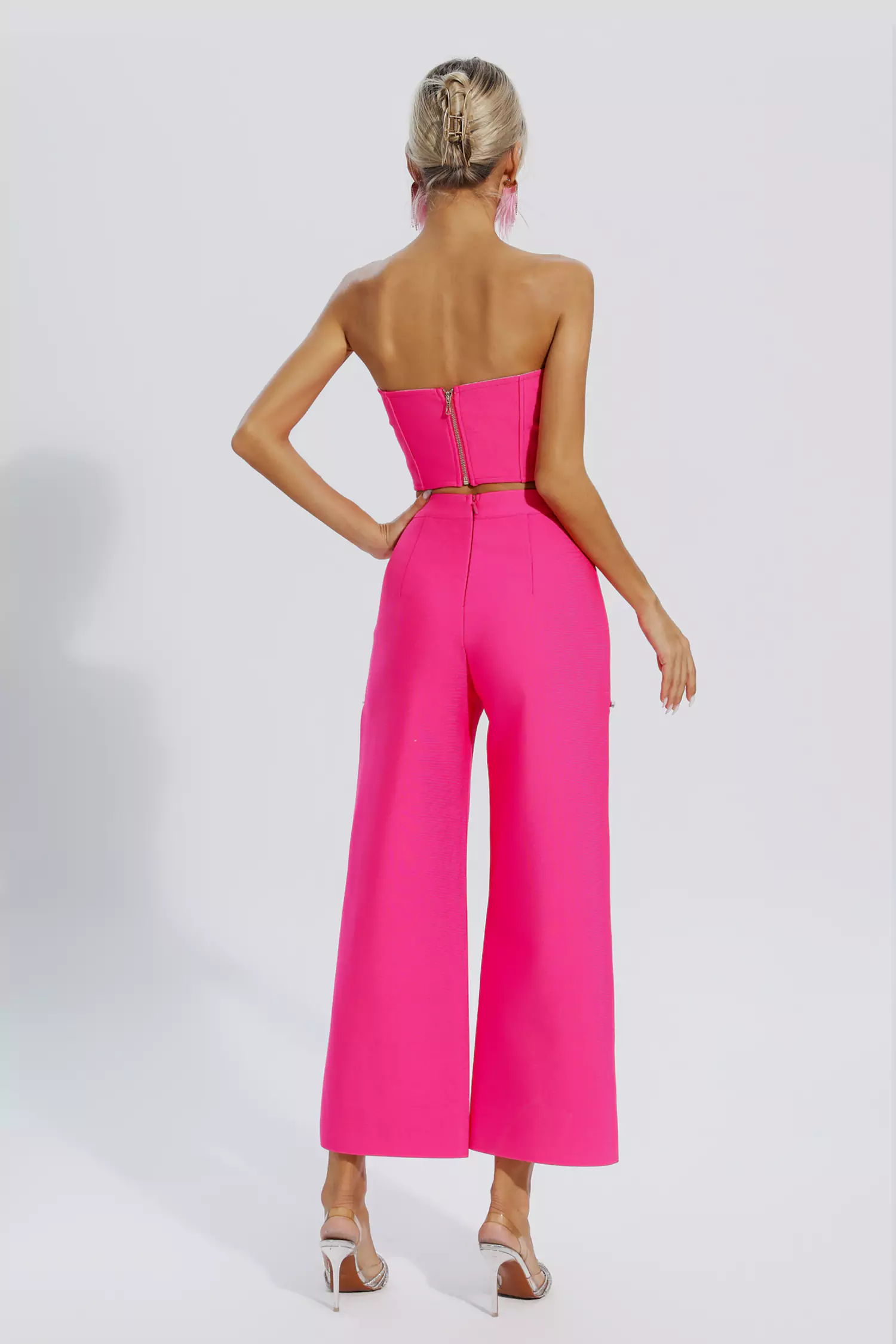 Xiomara Pink Cutout Diamond Set-CATCHALL