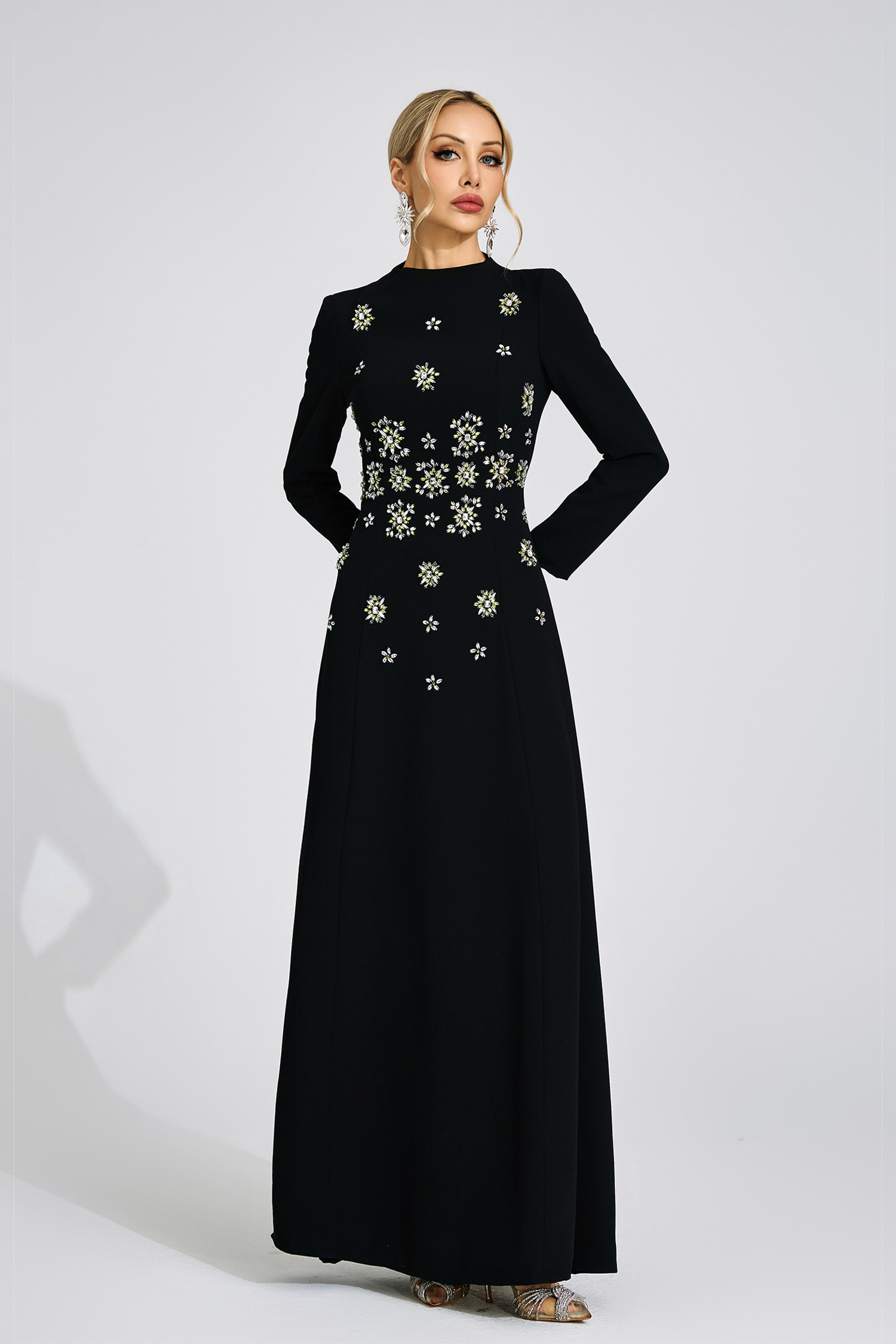 Yvette Black Diamond Maxi Dress