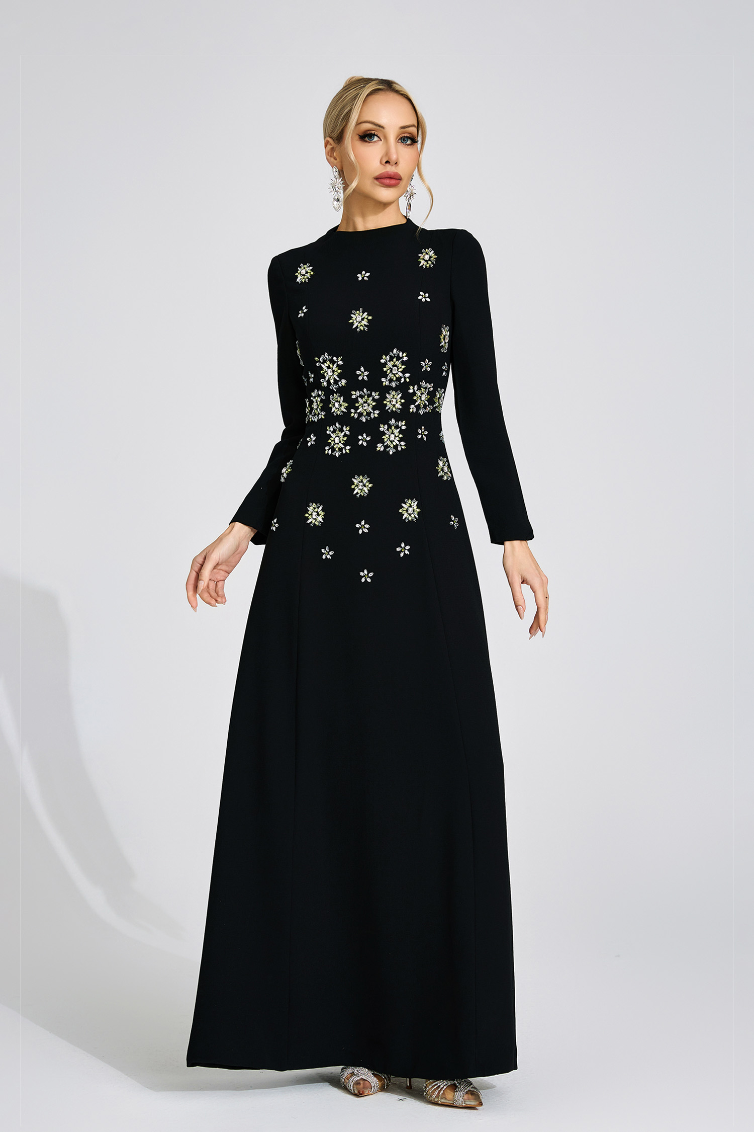 Yvette Black Diamond Maxi Dress