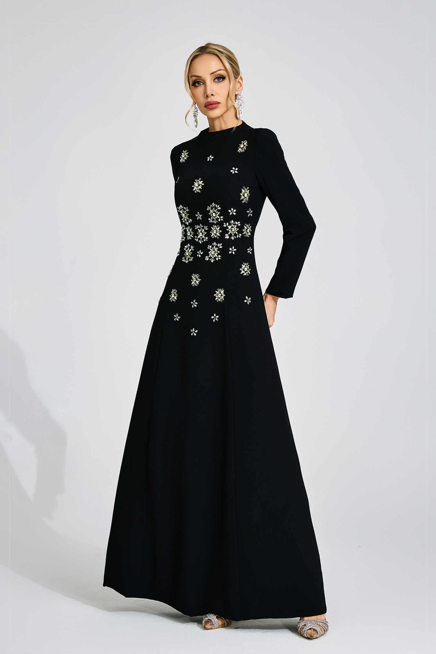 Yvette Black Diamond Maxi Dress