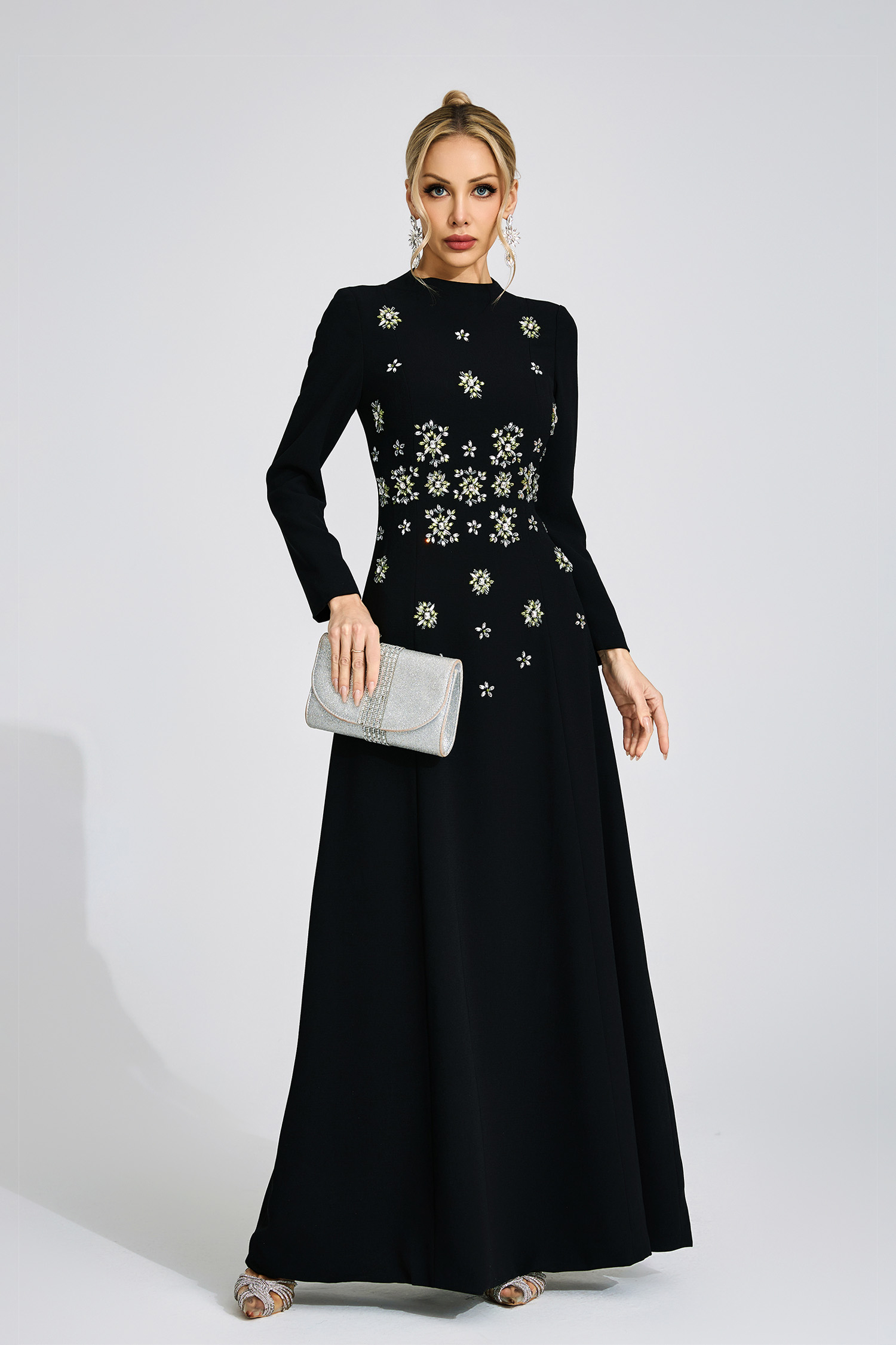 Yvette Black Diamond Maxi Dress