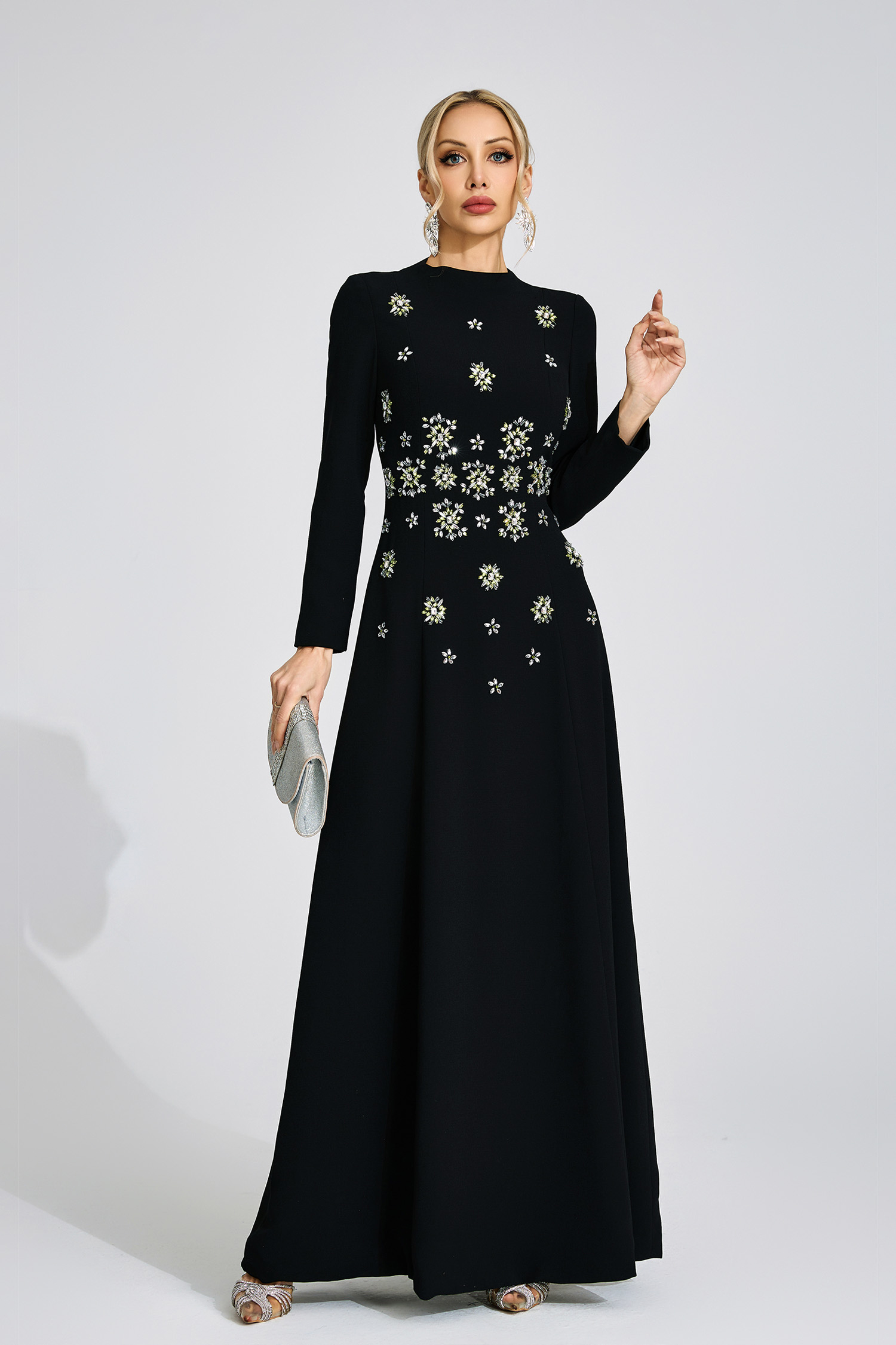 Yvette Black Diamond Maxi Dress