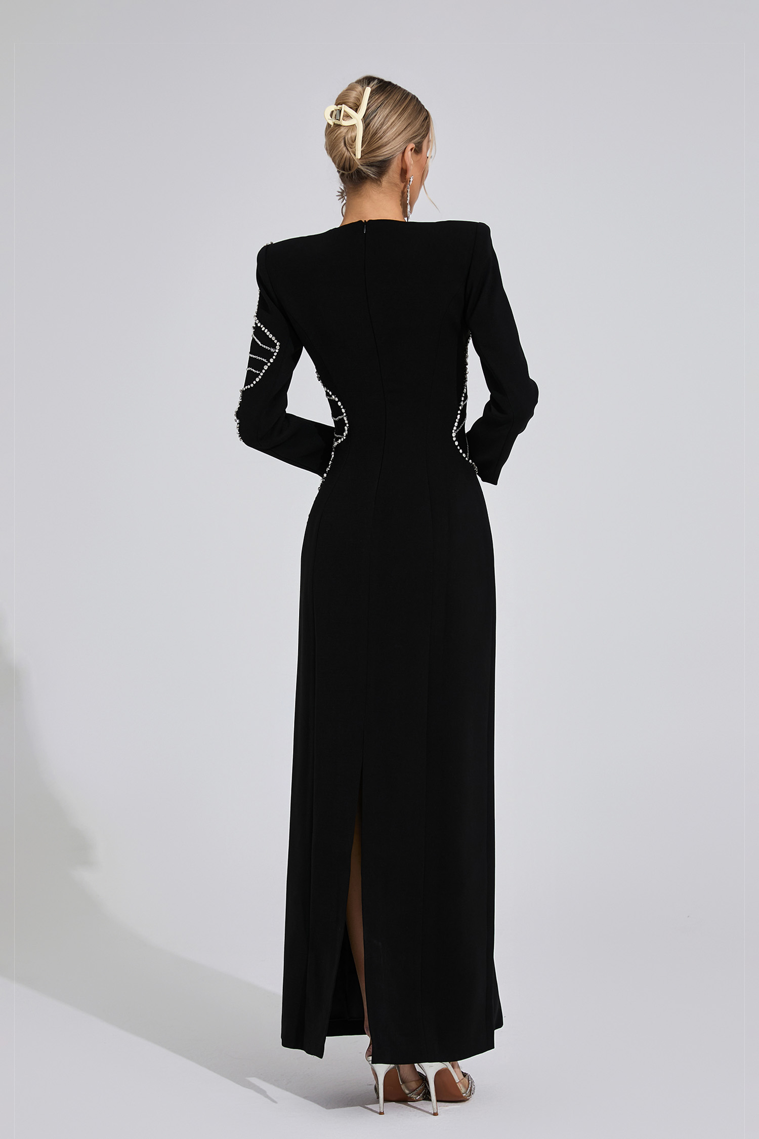 Zenobia Black Diamond Maxi Dress