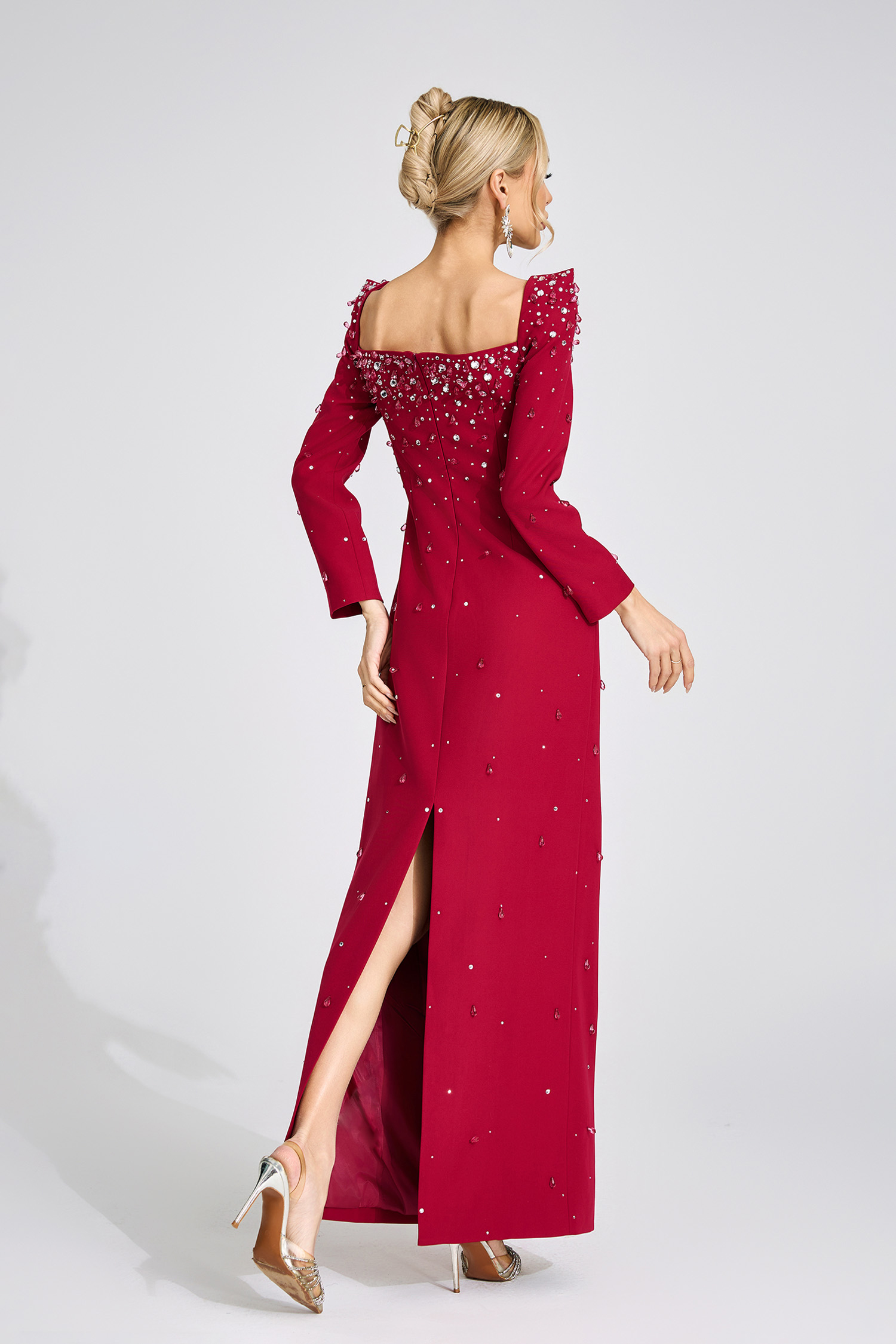 Zipporah Red Diamond Maxi Dress