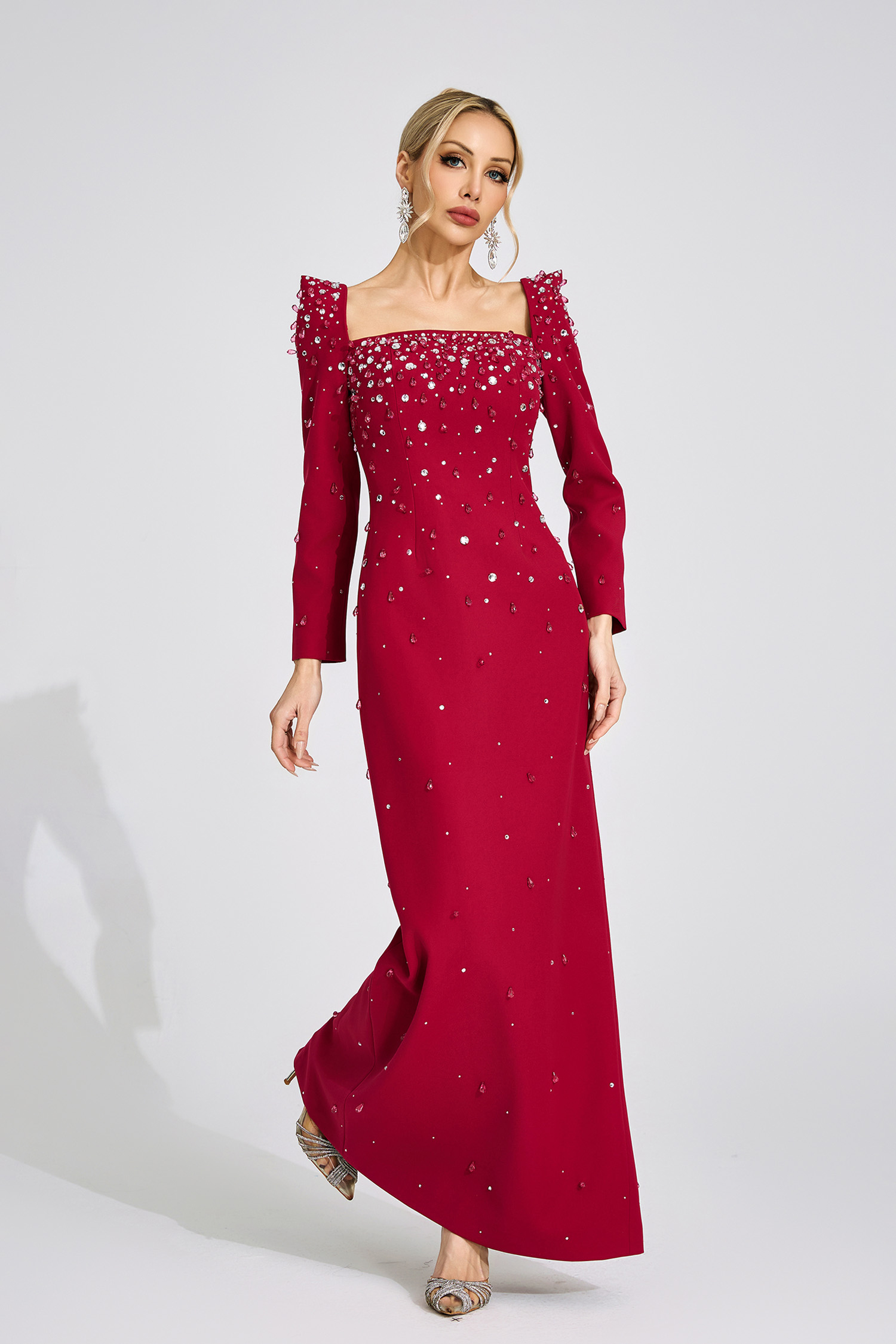 Zipporah Red Diamond Maxi Dress