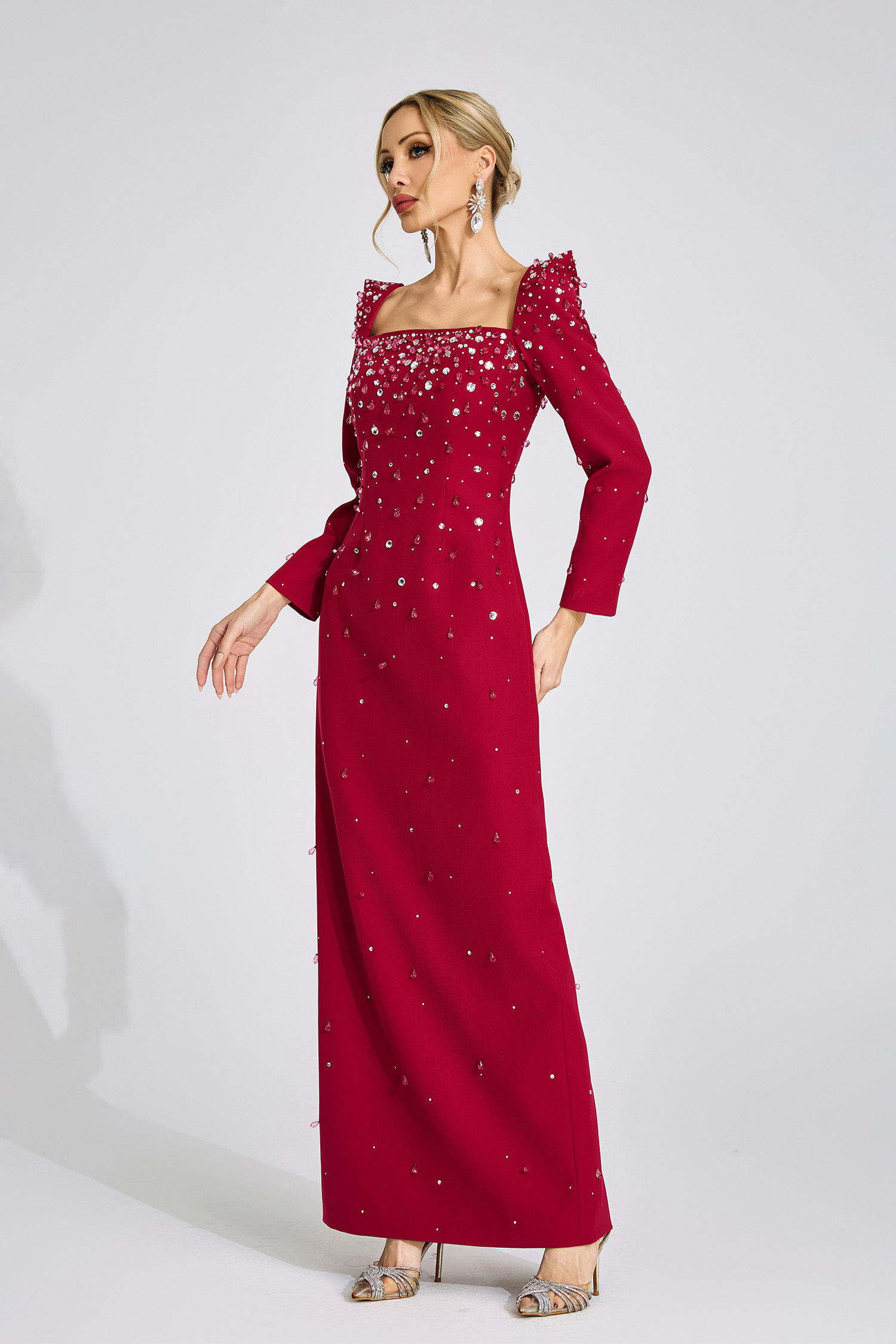 Zipporah Red Diamond Maxi Dress