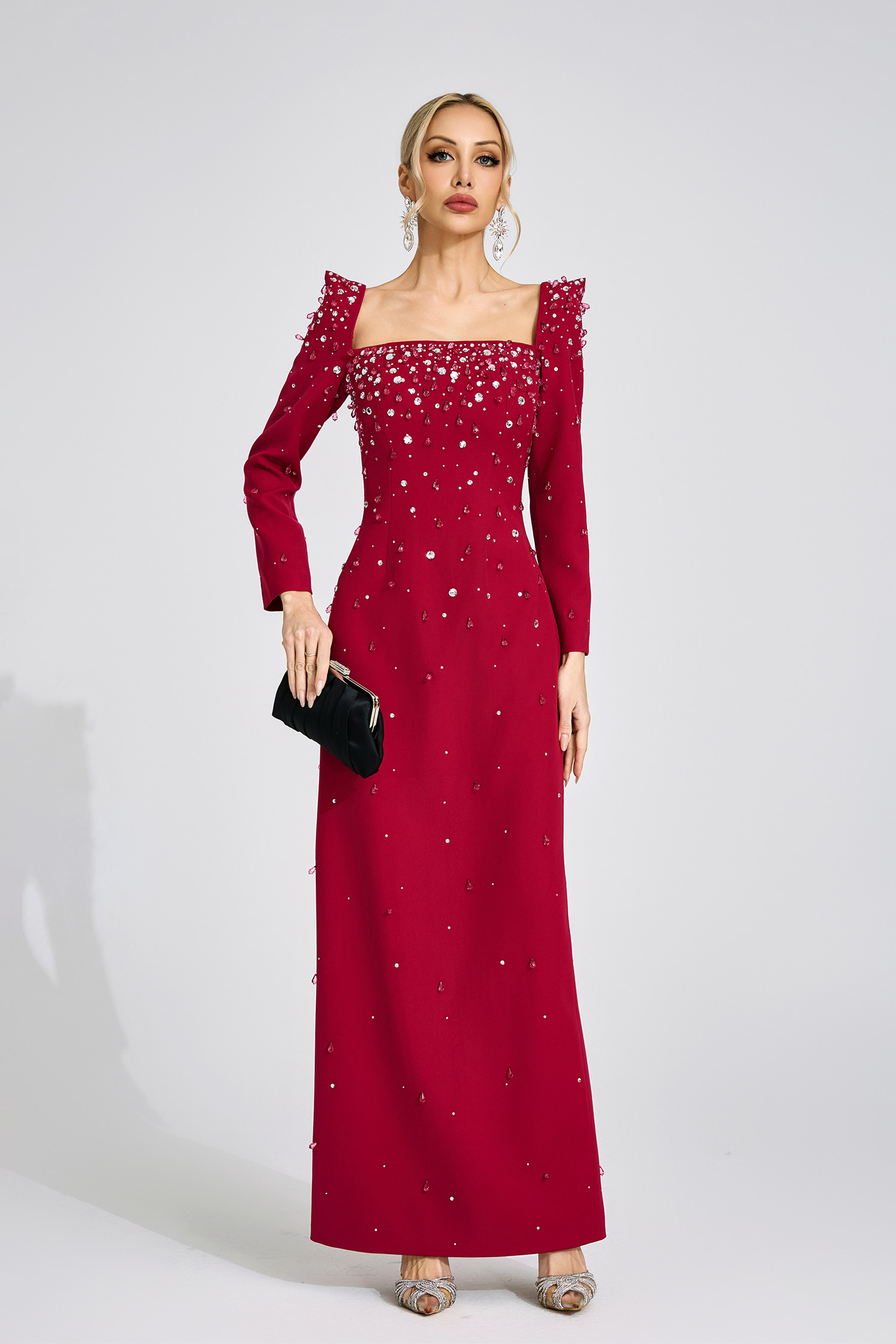 Zipporah Red Diamond Maxi Dress