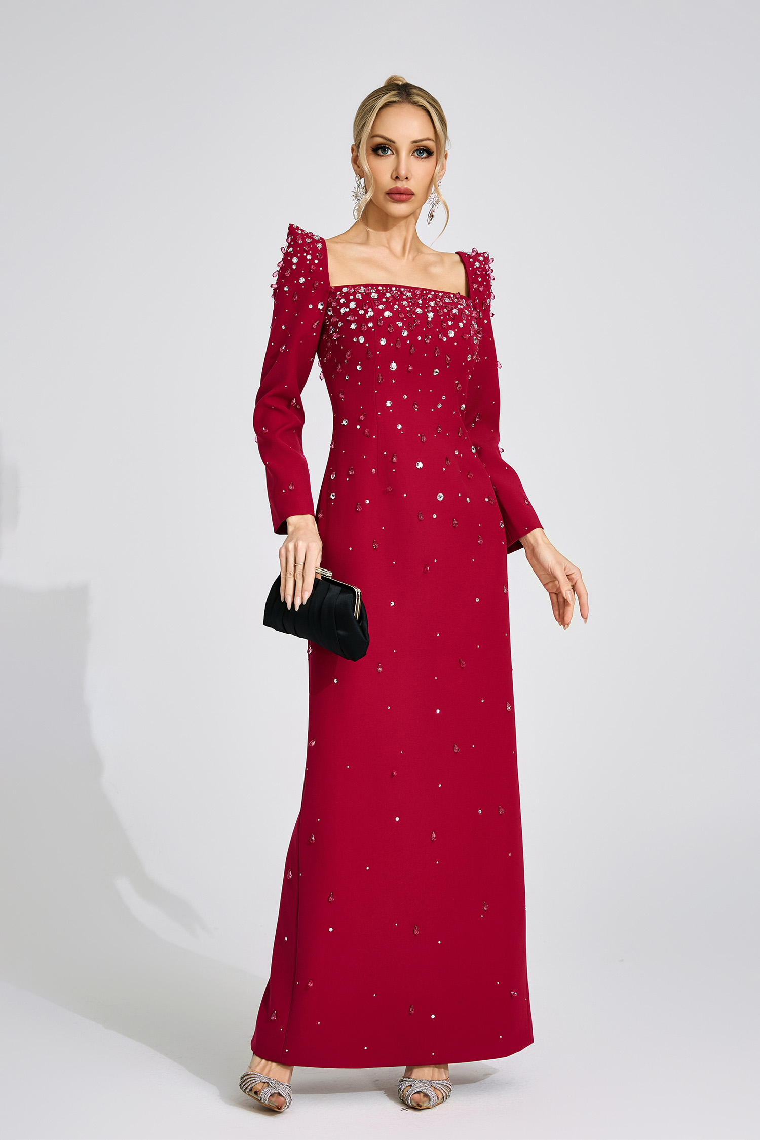 Zipporah Red Diamond Maxi Dress