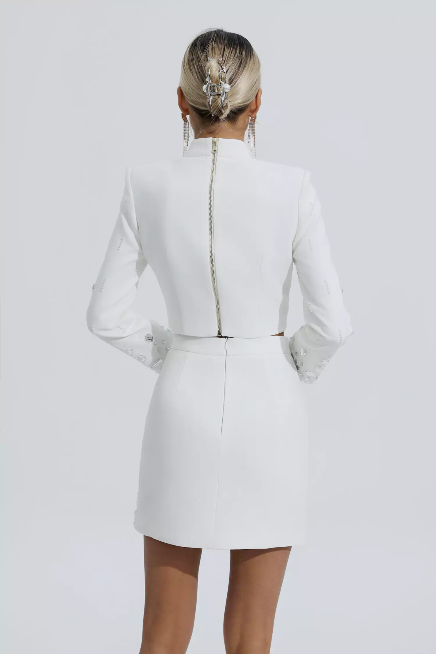 Cecelia White Crystal Embellished Set-CATCHALL