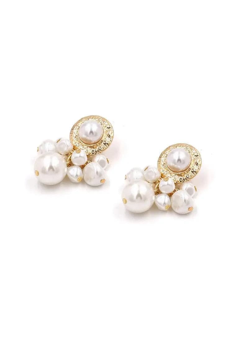Elliana Pearl Detail Earrings-CATCHALL