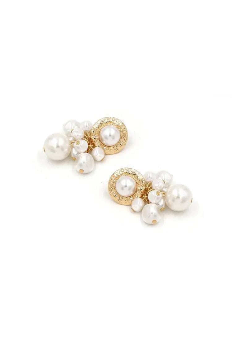 Elliana Pearl Detail Earrings-CATCHALL