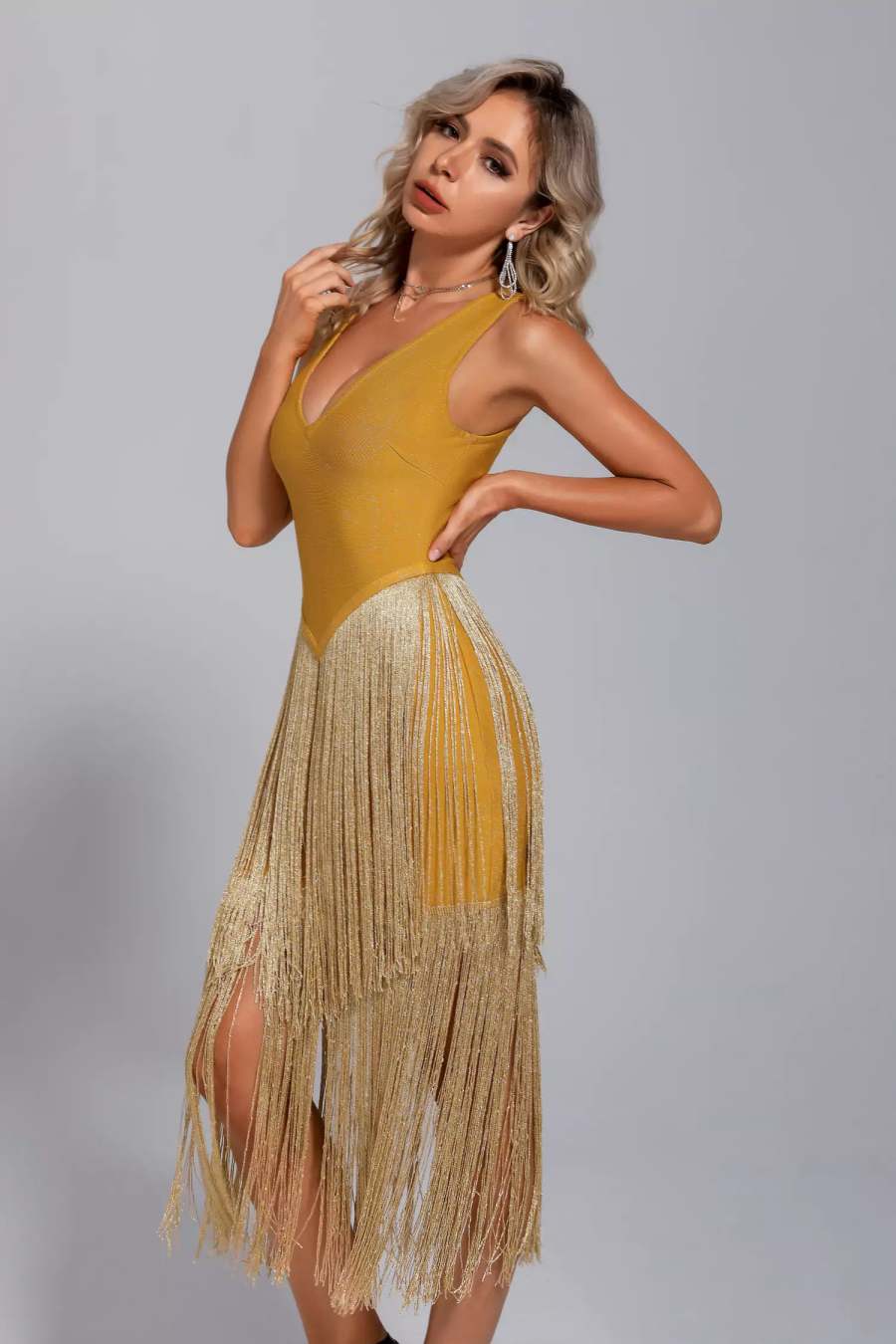 Cocktail Dress Fringed Dress Tight Dress