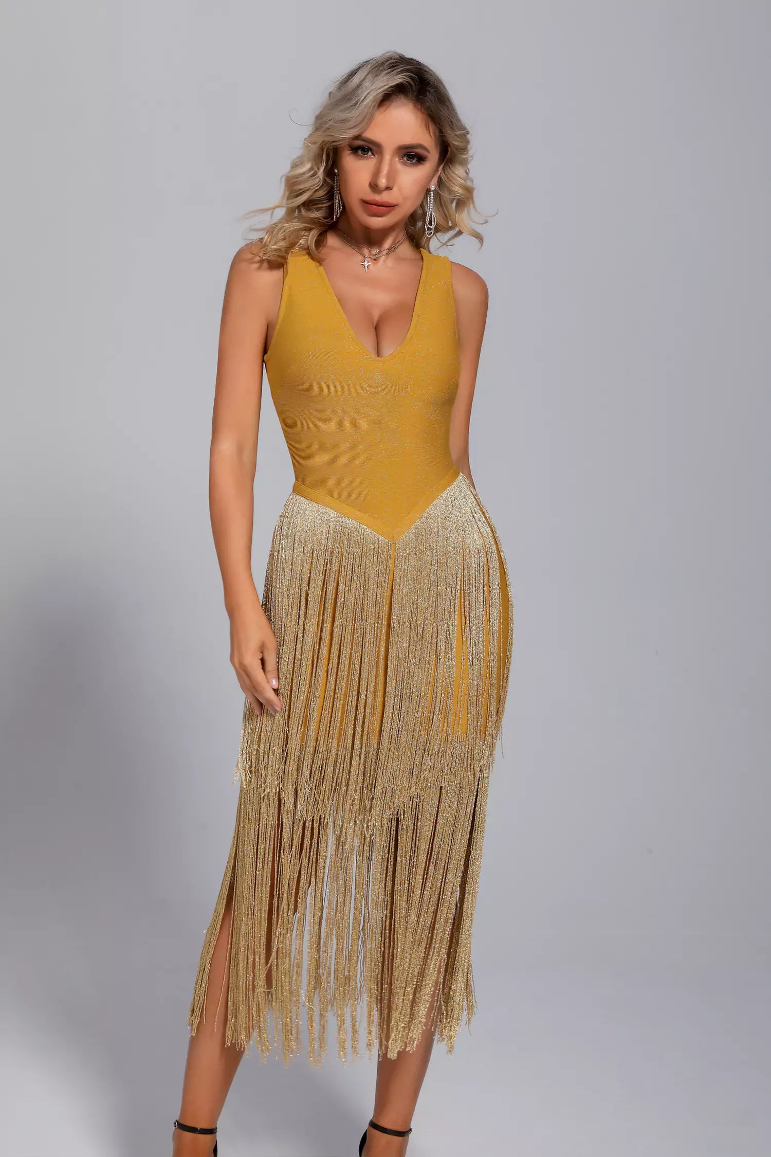 Cocktail Dress Fringed Dress Tight Dress