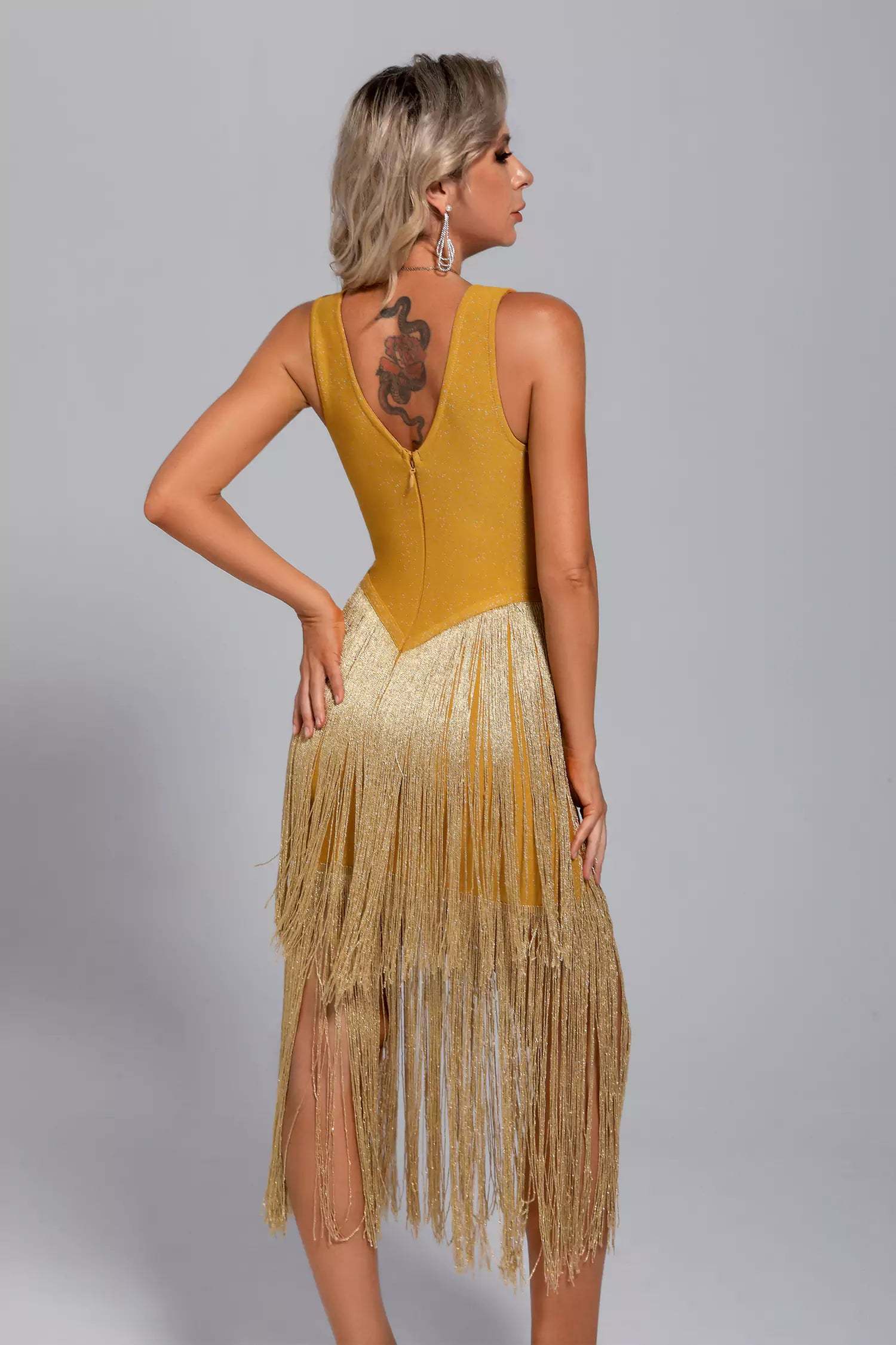 Cocktail Dress Fringed Dress Tight Dress