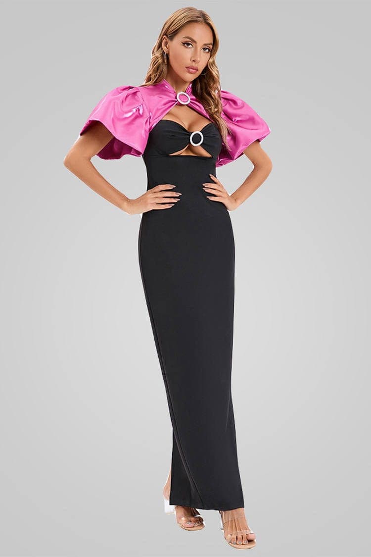 Kennedy Pink Ring Cutout Ruffle Maxi Dress - Catchall