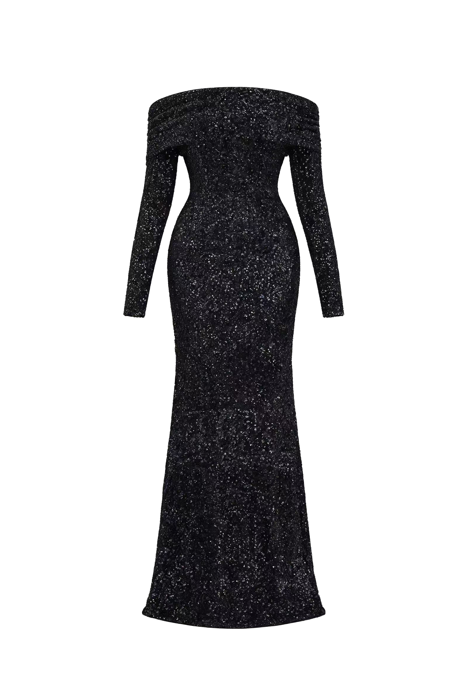 Odalys Black Sequin Maxi Dress