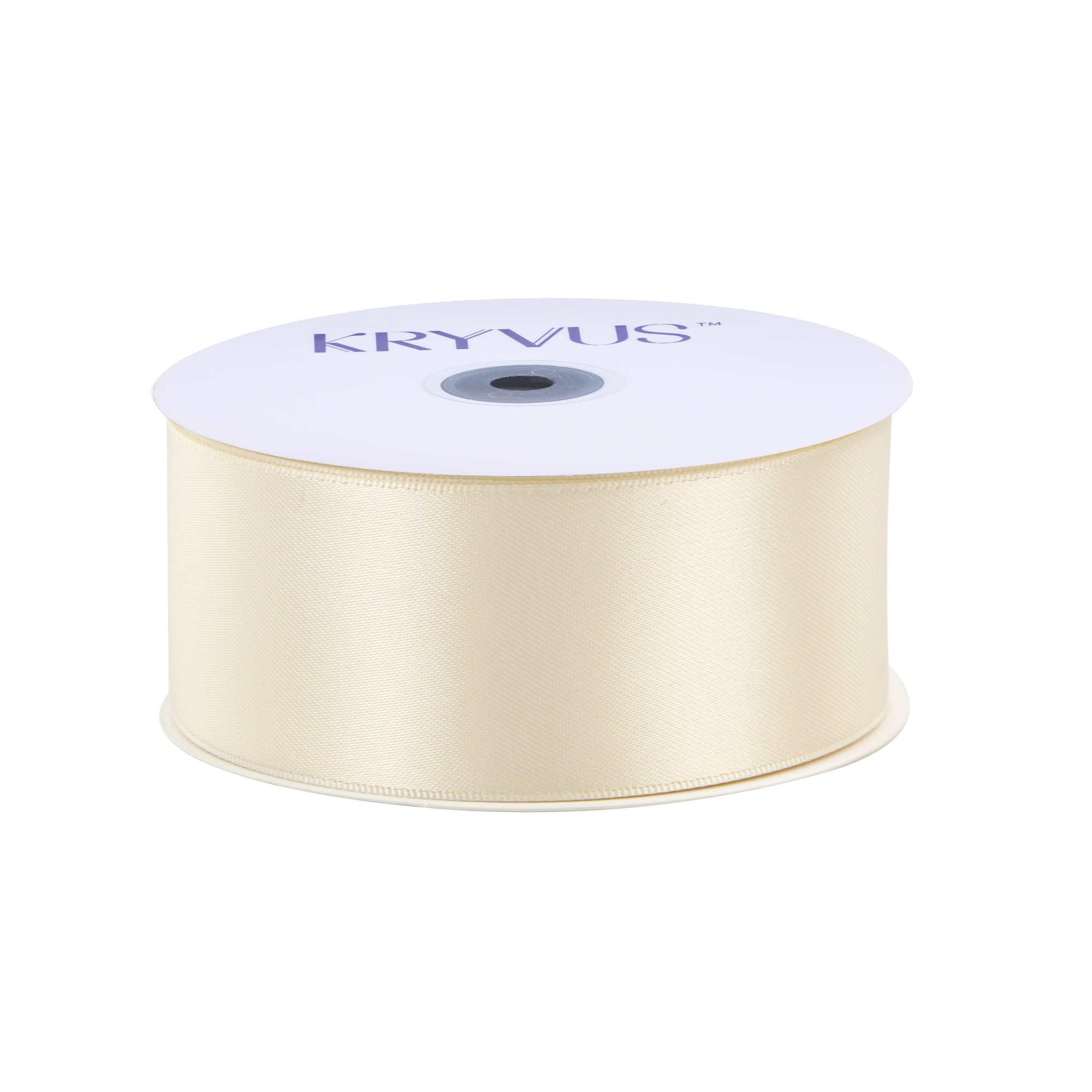 KRYVUS Double Faced 1-1/2" Cream Polyester Satin Ribbon Continuous 25 Yards Use for Bows Bouquet,Christmas Gift Wrapping,Floral Arrangement