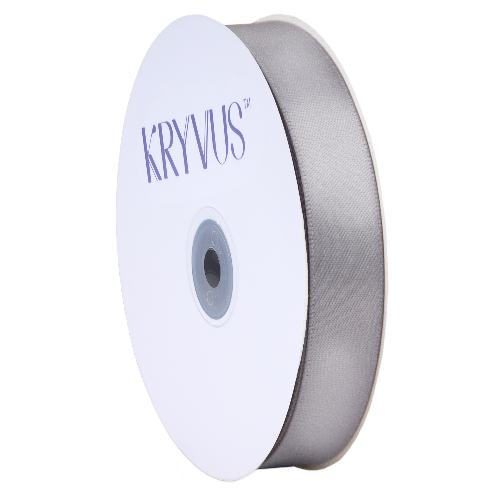 KRYVUS Double Faced 5/8" Silver Polyester Satin Ribbon Continuous 25 Yards Use for Bows Bouquet,Christmas Gift Wrapping,Floral Arrangement