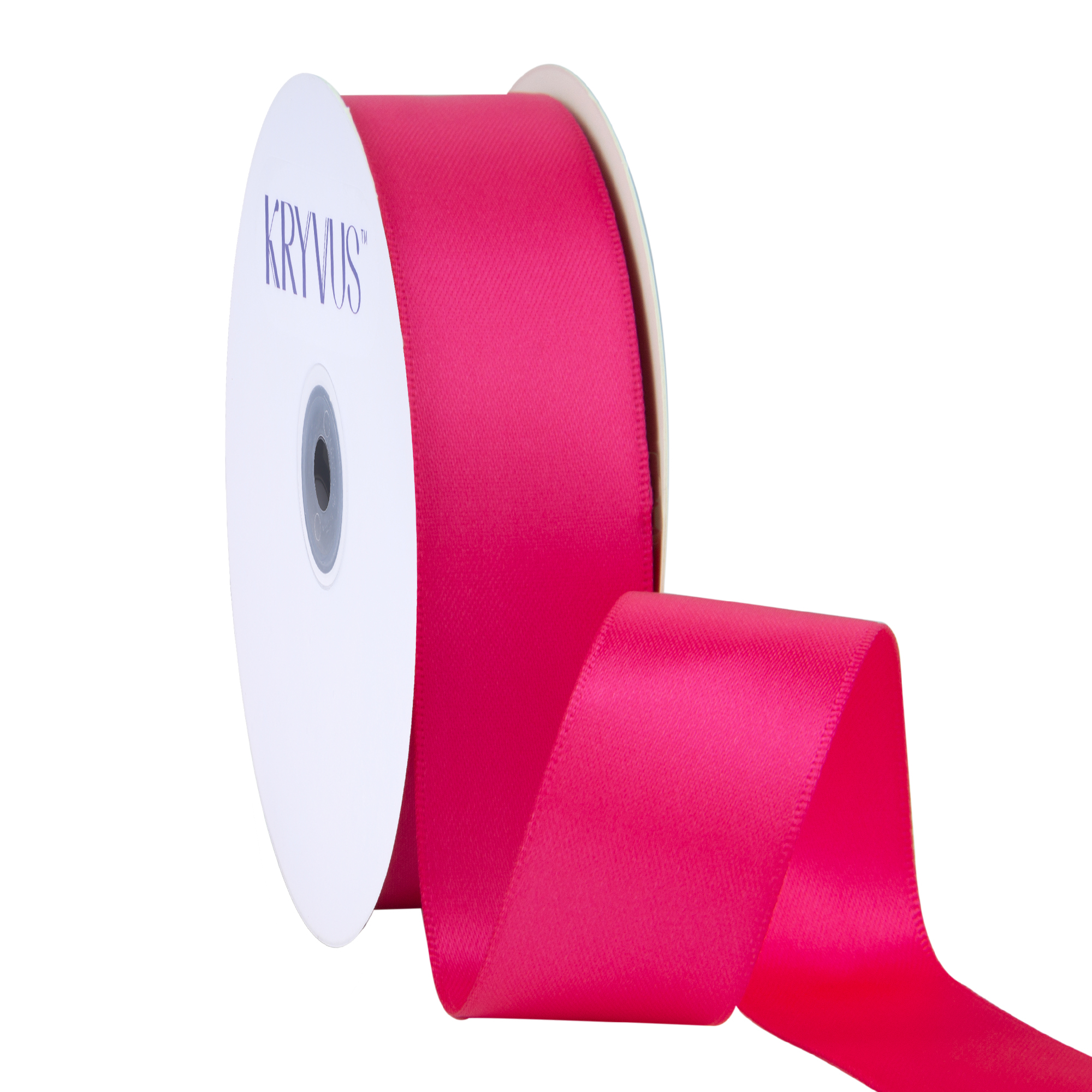 KRYVUS Double Faced 1" Shocking Pink Polyester Satin Ribbon Continuous 25 Yards Use for Bows Bouquet,Christmas Gift Wrapping,Floral Arrangement