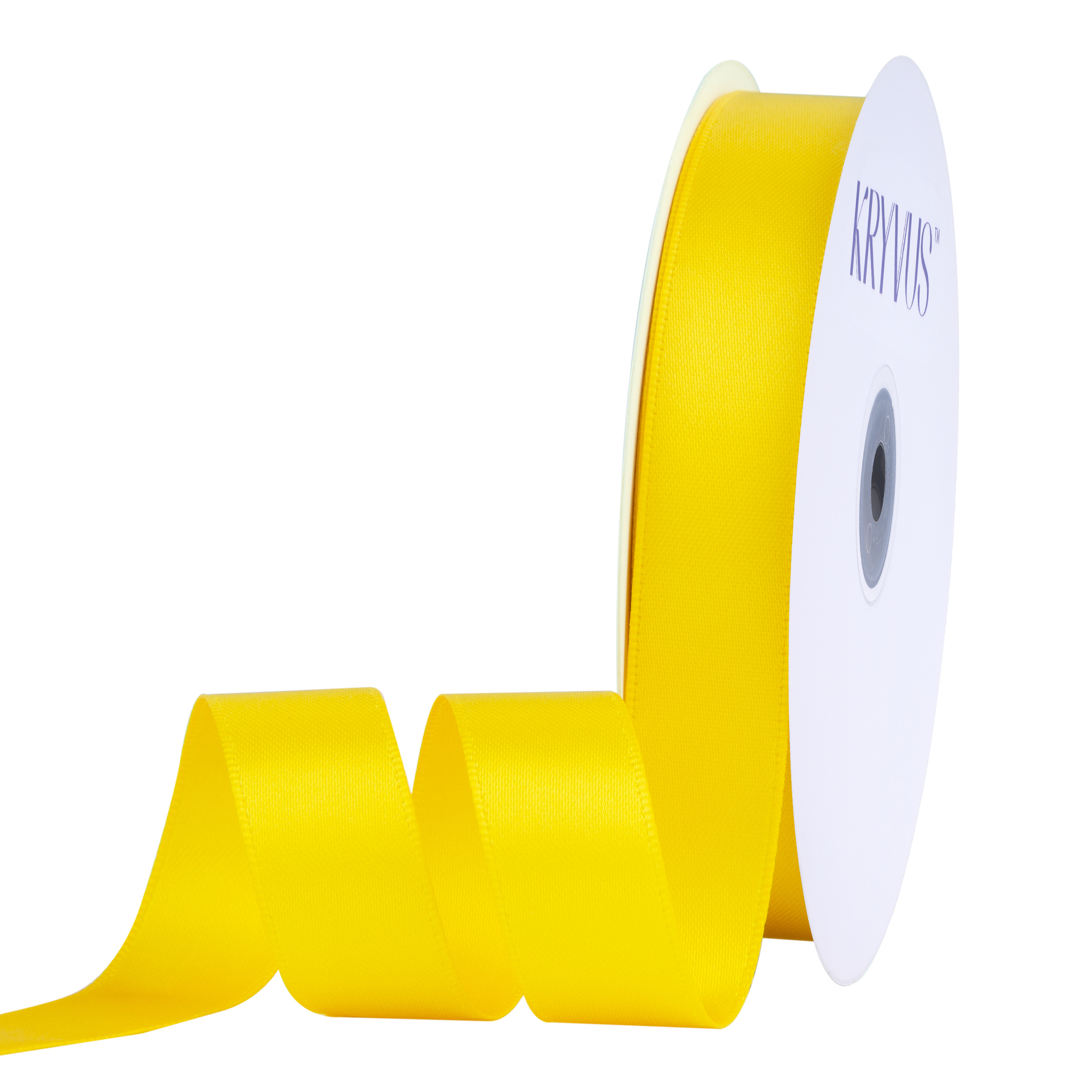 KRYVUS Double Faced 5/8" Maize Yellow Polyester Satin Ribbon Continuous 25 Yards Use for Bows Bouquet,Christmas Gift Wrapping,Floral Arrangement