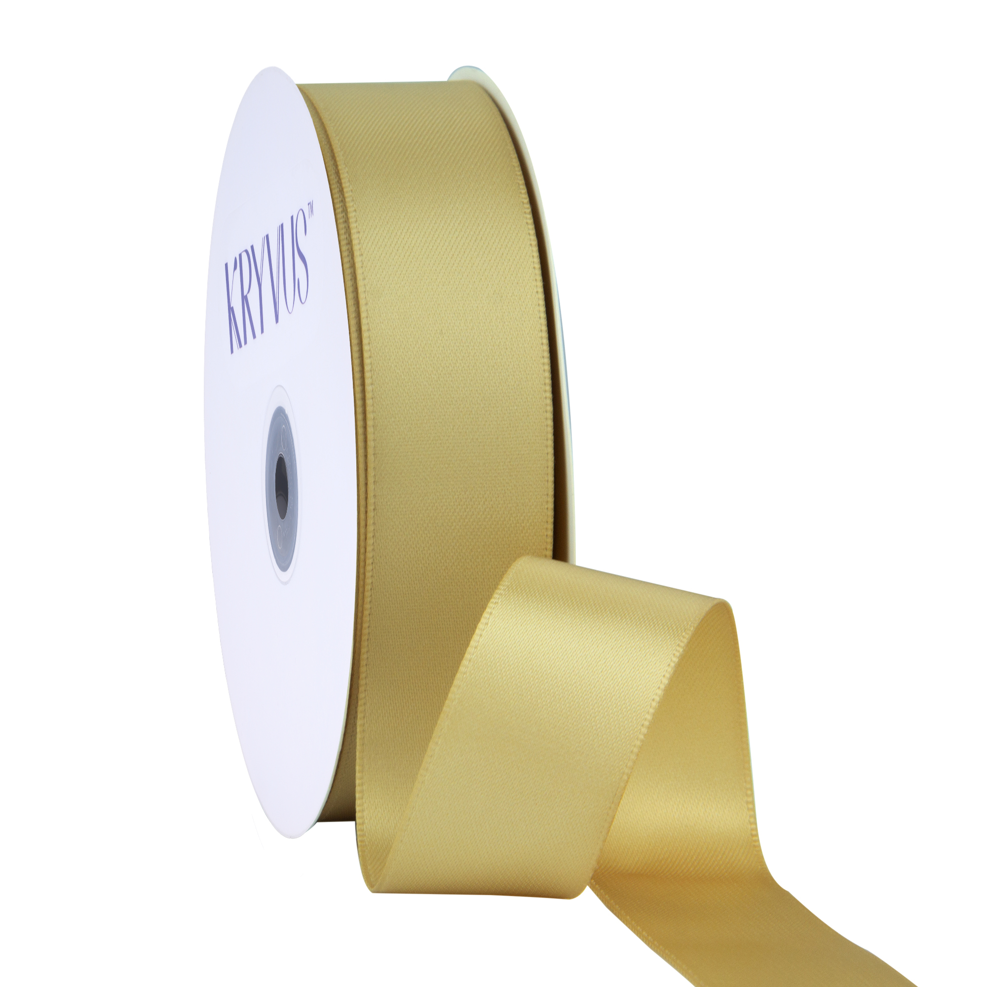 KRYVUS Double Faced 7/8" New Gold Polyester Satin Ribbon Continuous 25 Yards Use for Bows Bouquet,Christmas Gift Wrapping,Floral Arrangement