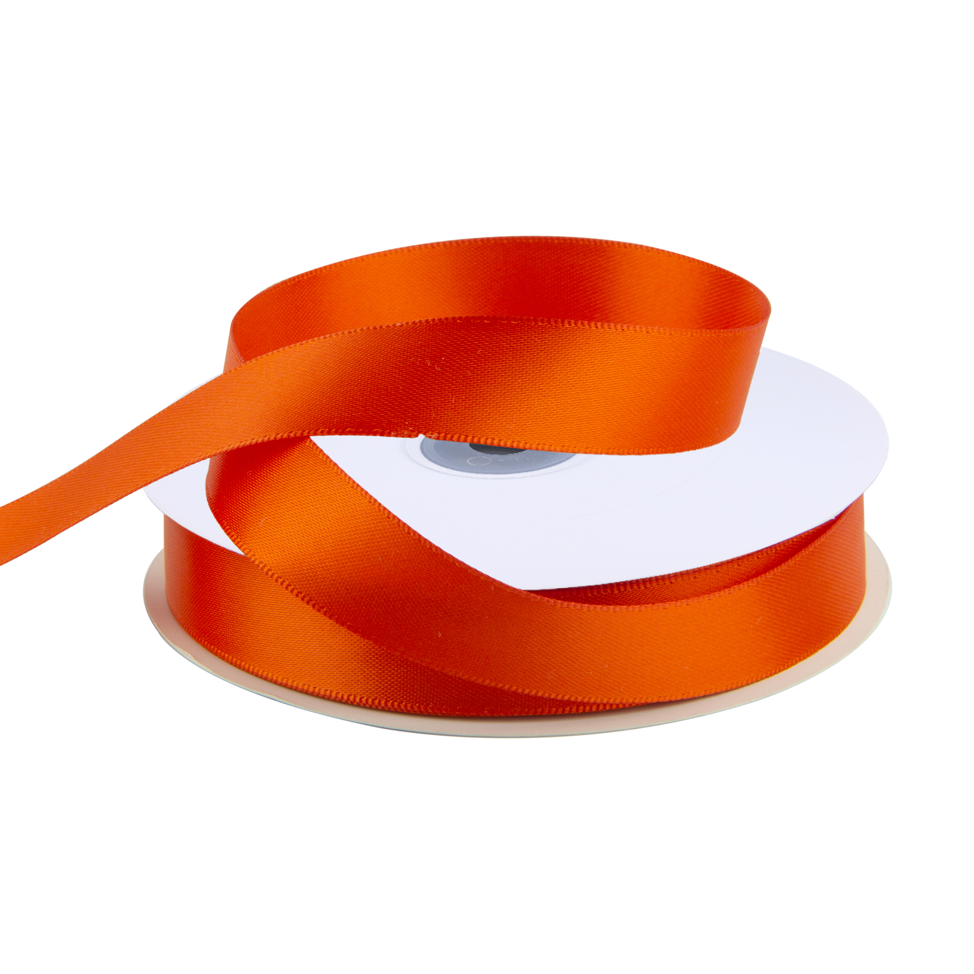 KRYVUS Double Faced 5/8" Autumn Orange Polyester Satin Ribbon Continuous 25 Yards Use for Bows Bouquet,Christmas Gift Wrapping,Floral Arrangement