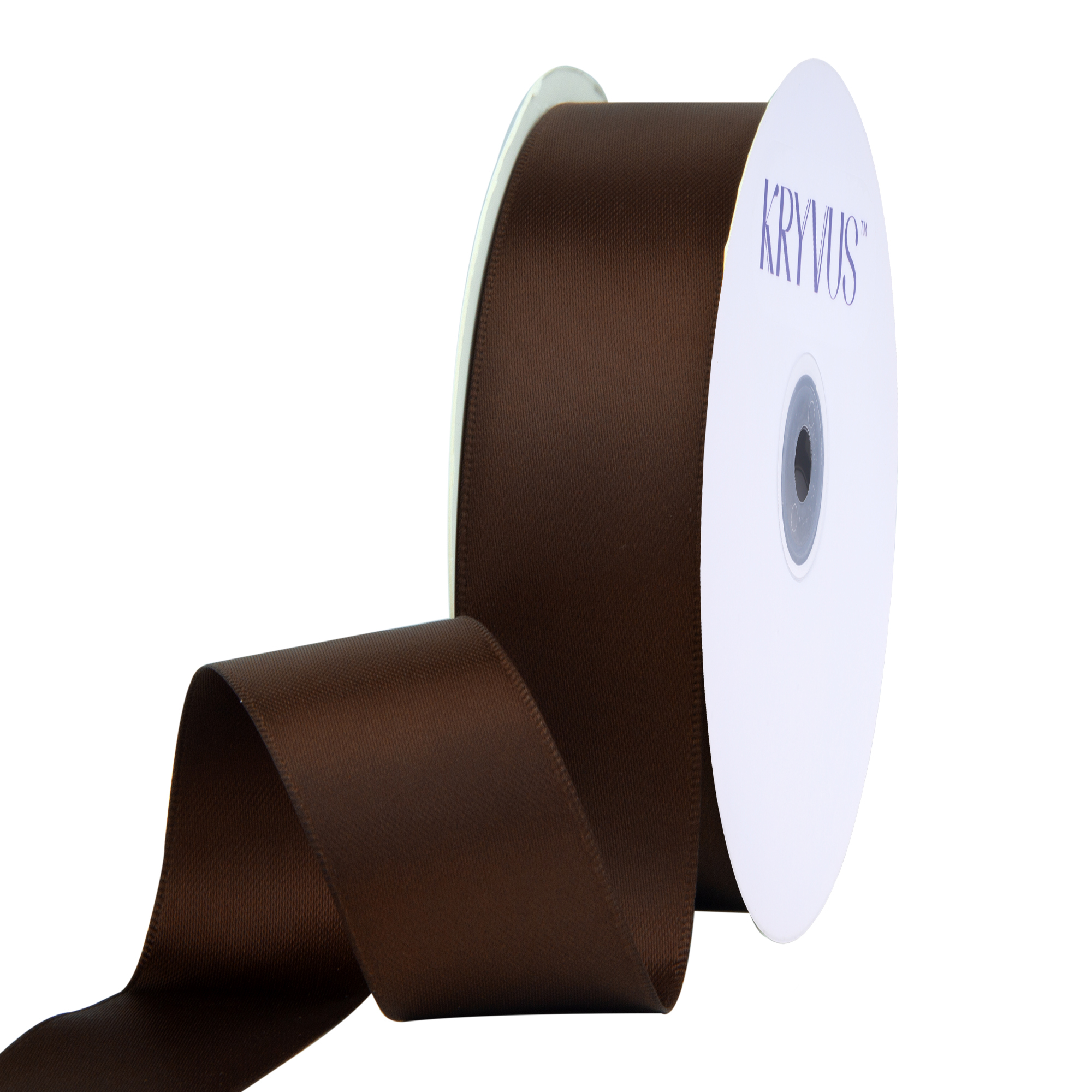 KRYVUS Double Faced 1" Brown Polyester Satin Ribbon Continuous 25 Yards Use for Bows Bouquet,Christmas Gift Wrapping,Floral Arrangement