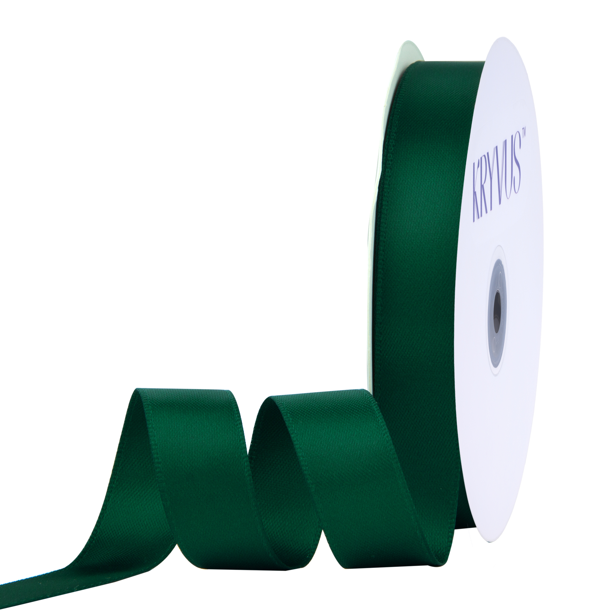 KRYVUS Double Faced 5/8" Hunter Green Polyester Satin Ribbon 25 Yards Use for Bows Bouquet,Christmas Gift Wrapping,Floral Arrangement