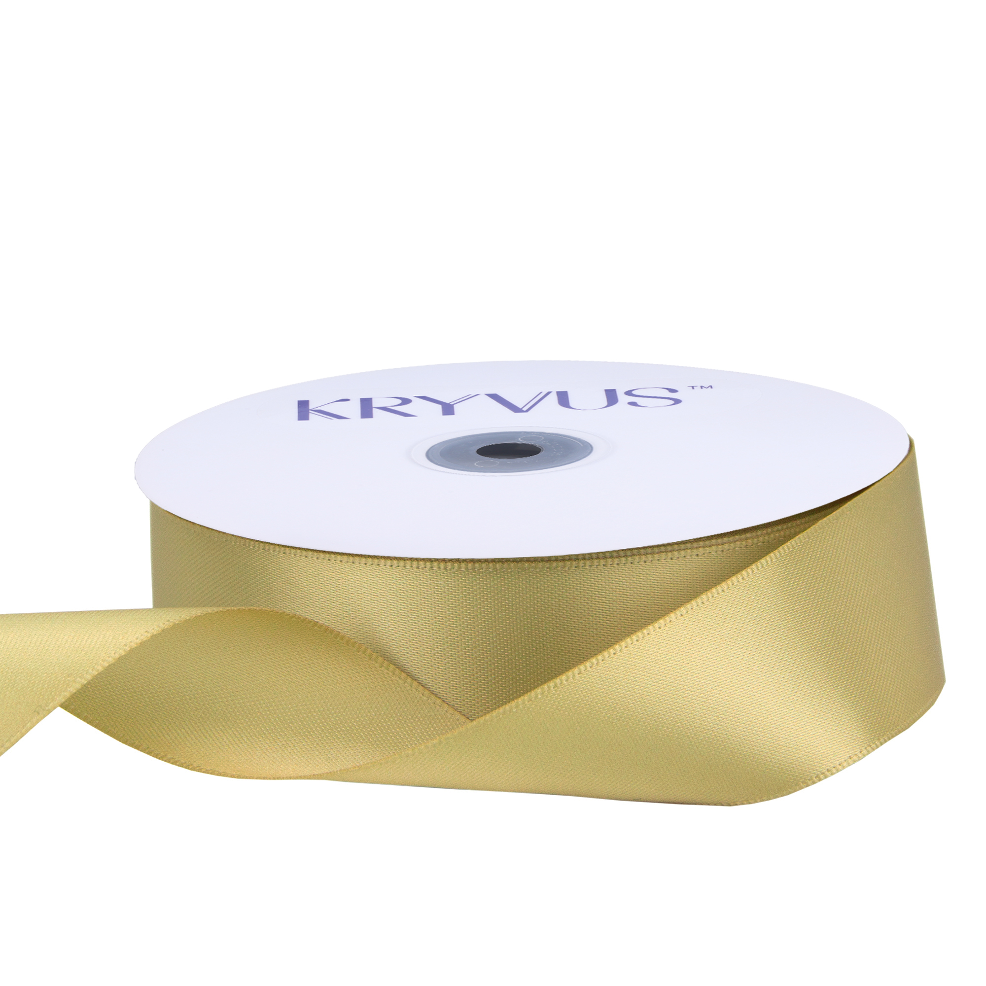 KRYVUS Double Faced 1" Gold Polyester Satin Ribbon Continuous 25 Yards Use for Bows Bouquet,Christmas Gift Wrapping,Floral Arrangement