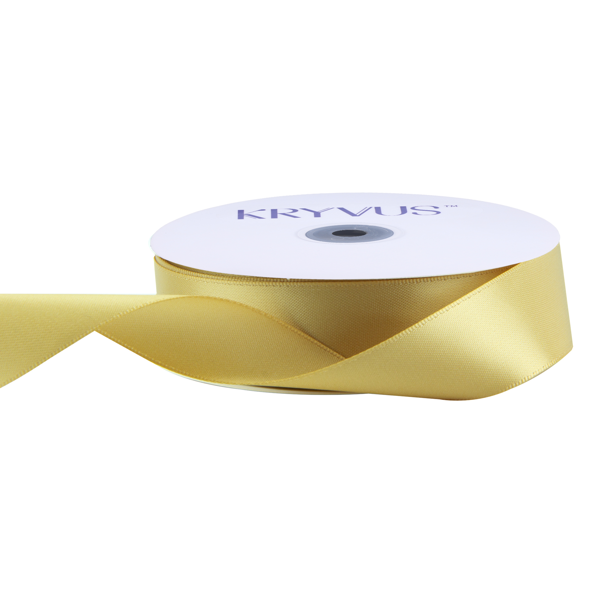 KRYVUS Double Faced 7/8" New Gold Polyester Satin Ribbon Continuous 25 Yards Use for Bows Bouquet,Christmas Gift Wrapping,Floral Arrangement