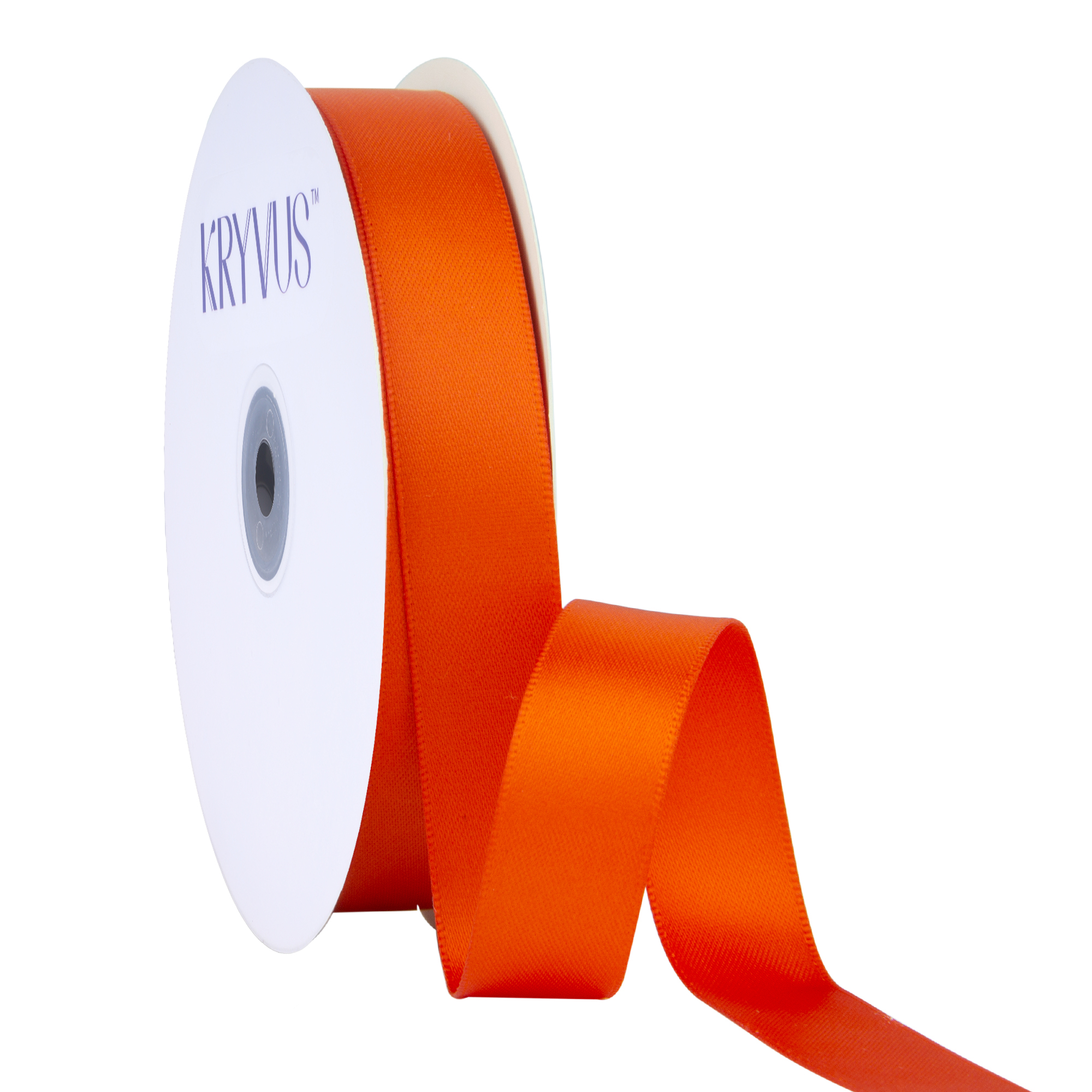 KRYVUS Double Faced 5/8" Autumn Orange Polyester Satin Ribbon Continuous 25 Yards Use for Bows Bouquet,Christmas Gift Wrapping,Floral Arrangement