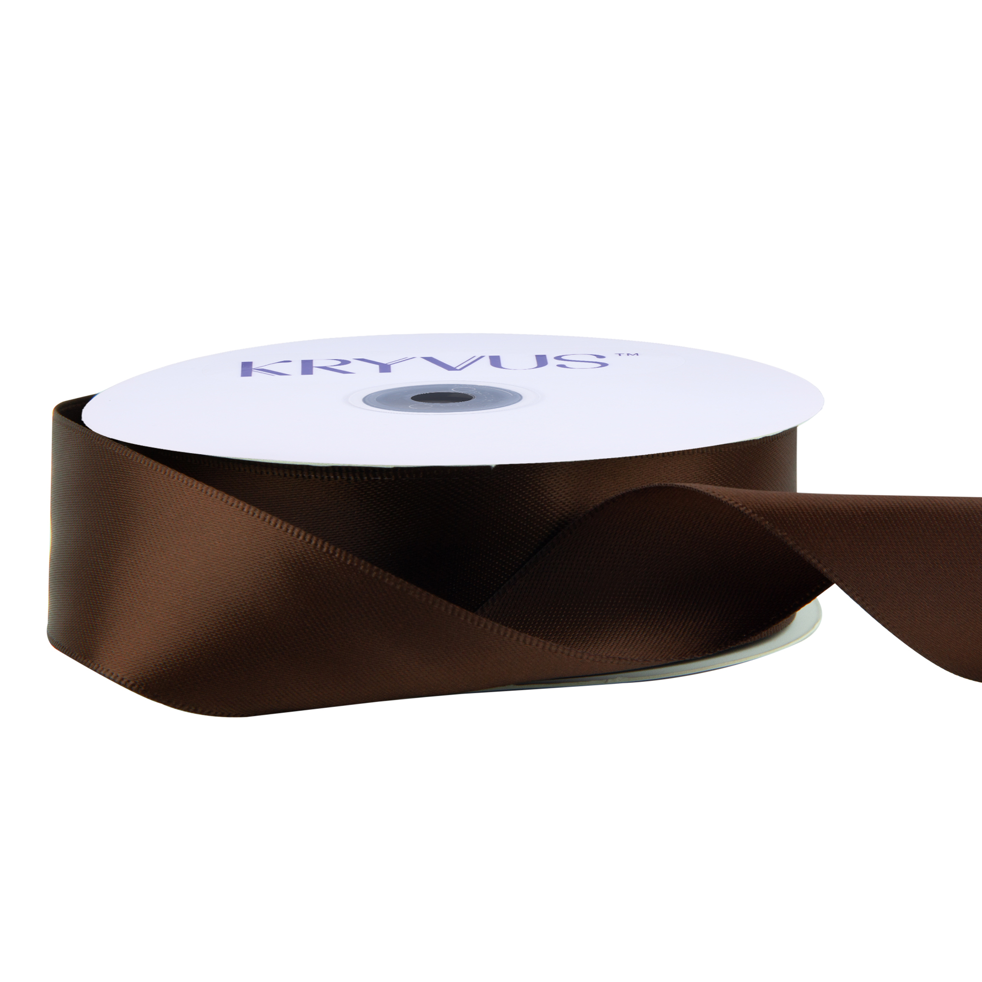 KRYVUS Double Faced 1" Brown Polyester Satin Ribbon Continuous 25 Yards Use for Bows Bouquet,Christmas Gift Wrapping,Floral Arrangement