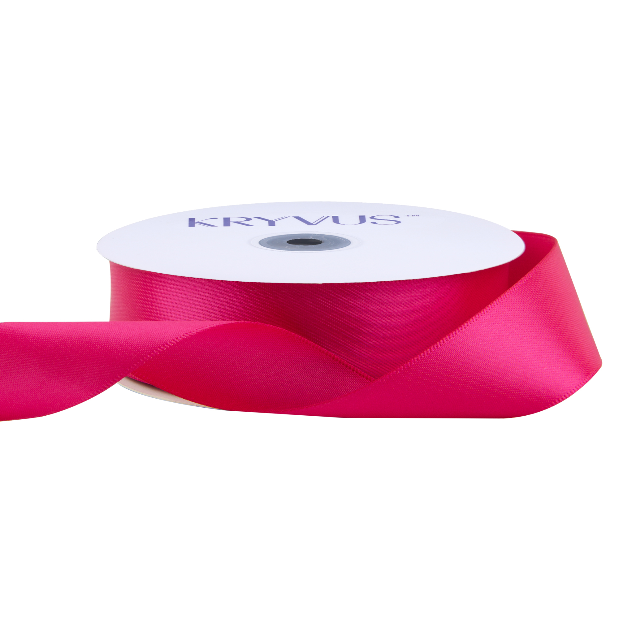 KRYVUS Double Faced 1" Shocking Pink Polyester Satin Ribbon Continuous 25 Yards Use for Bows Bouquet,Christmas Gift Wrapping,Floral Arrangement