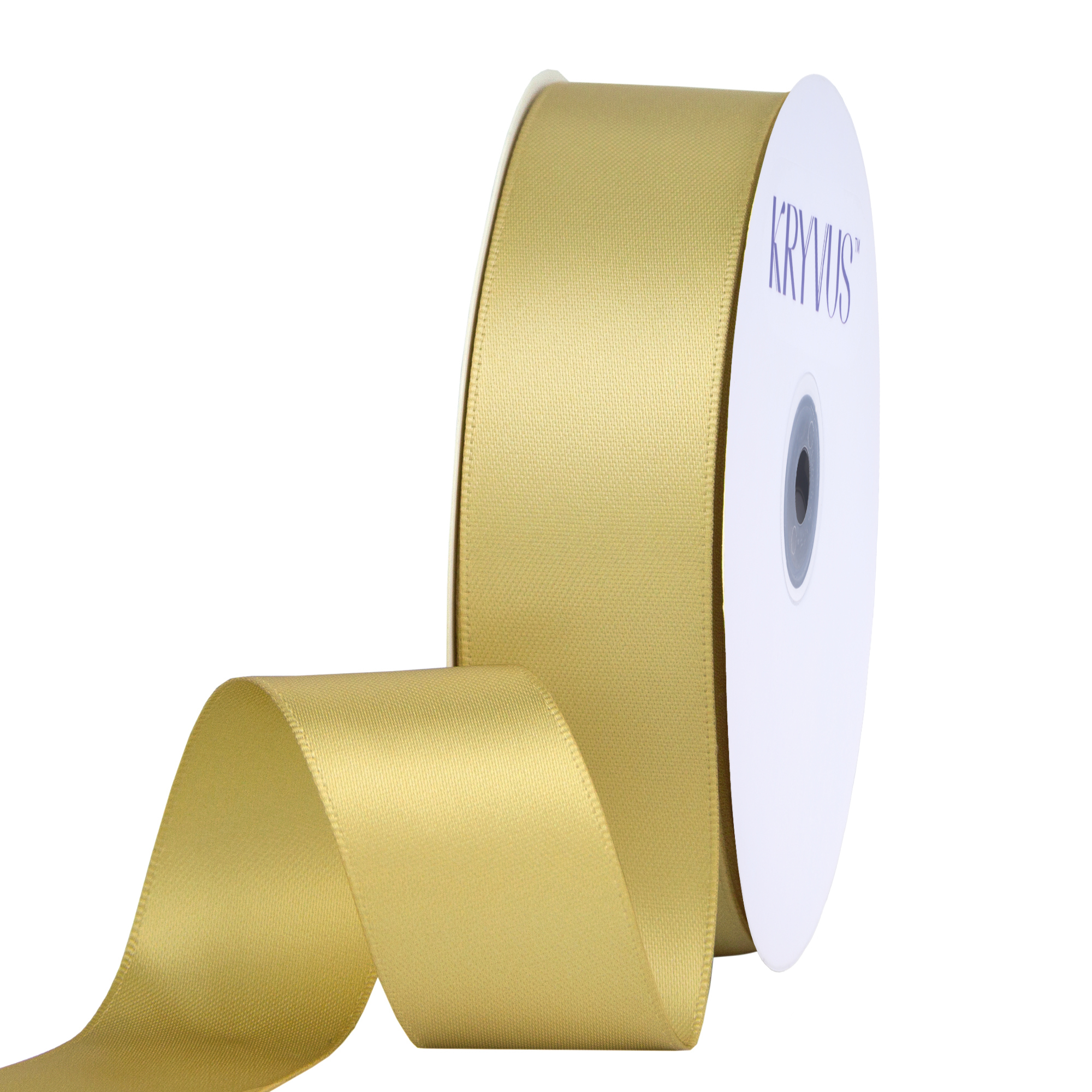 KRYVUS Double Faced 1" Gold Polyester Satin Ribbon Continuous 25 Yards Use for Bows Bouquet,Christmas Gift Wrapping,Floral Arrangement