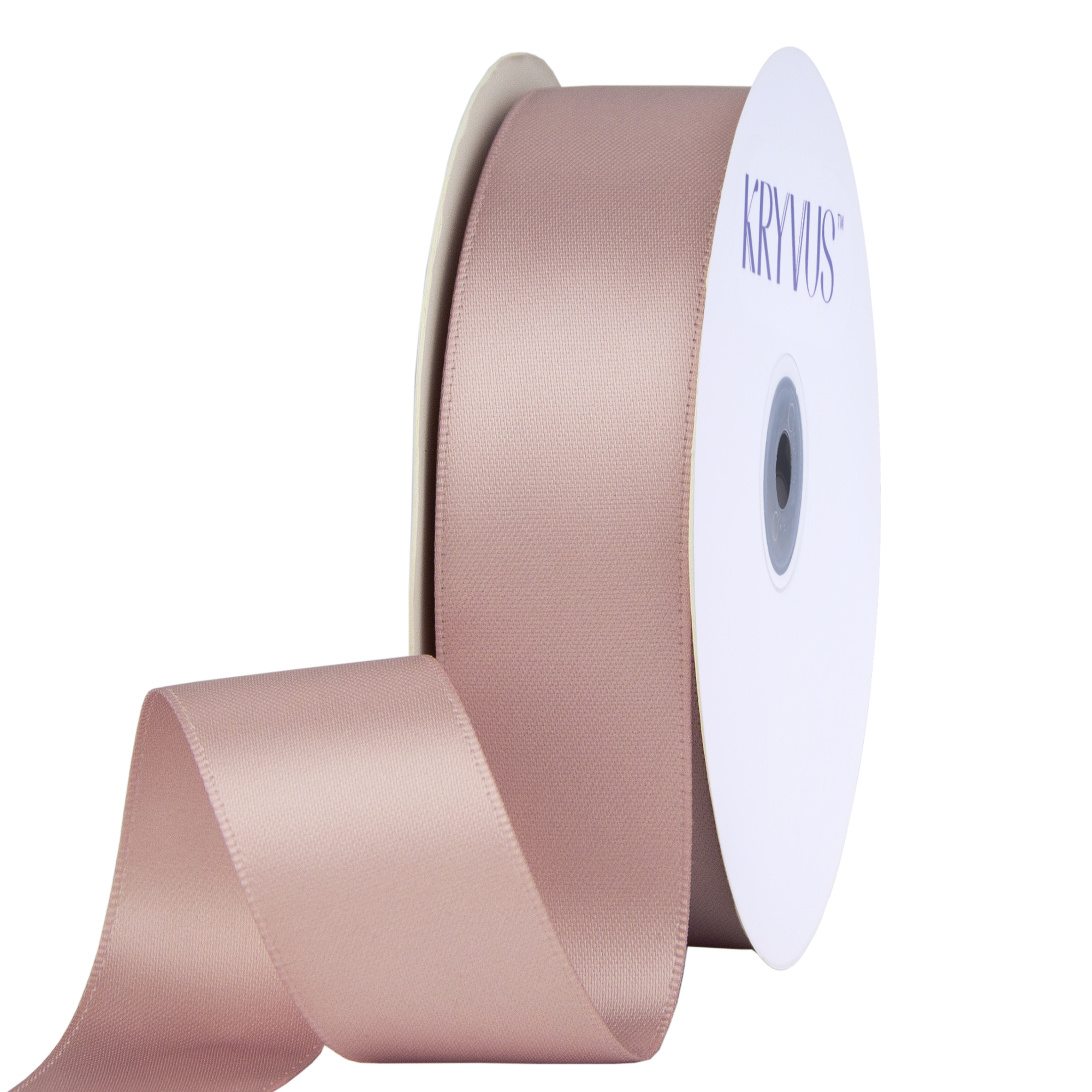 KRYVUS Double Faced 1" Rose Gold Polyester Satin Ribbon Continuous 25 Yards Use for Bows Bouquet,Christmas Gift Wrapping,Floral Arrangement
