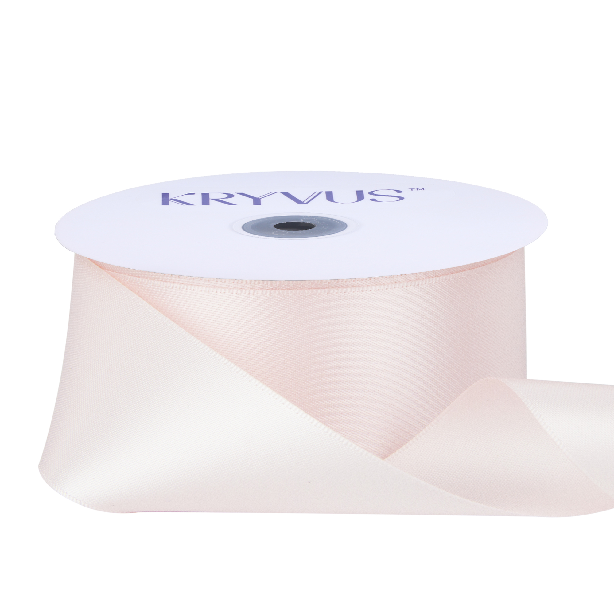 KRYVUS Double Faced 1-1/2" Blush Pink Polyester Satin Ribbon Continuous 25 Yards Use for Bows Bouquet,Christmas Gift Wrapping,Floral Arrangement