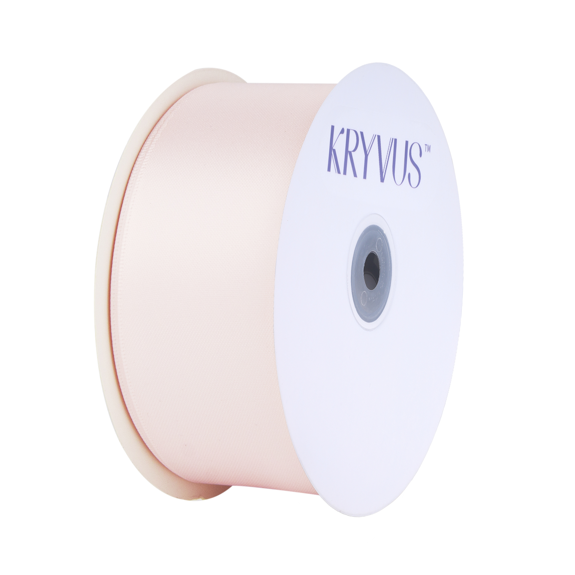 KRYVUS Double Faced 1-1/2" Blush Pink Polyester Satin Ribbon Continuous 25 Yards Use for Bows Bouquet,Christmas Gift Wrapping,Floral Arrangement