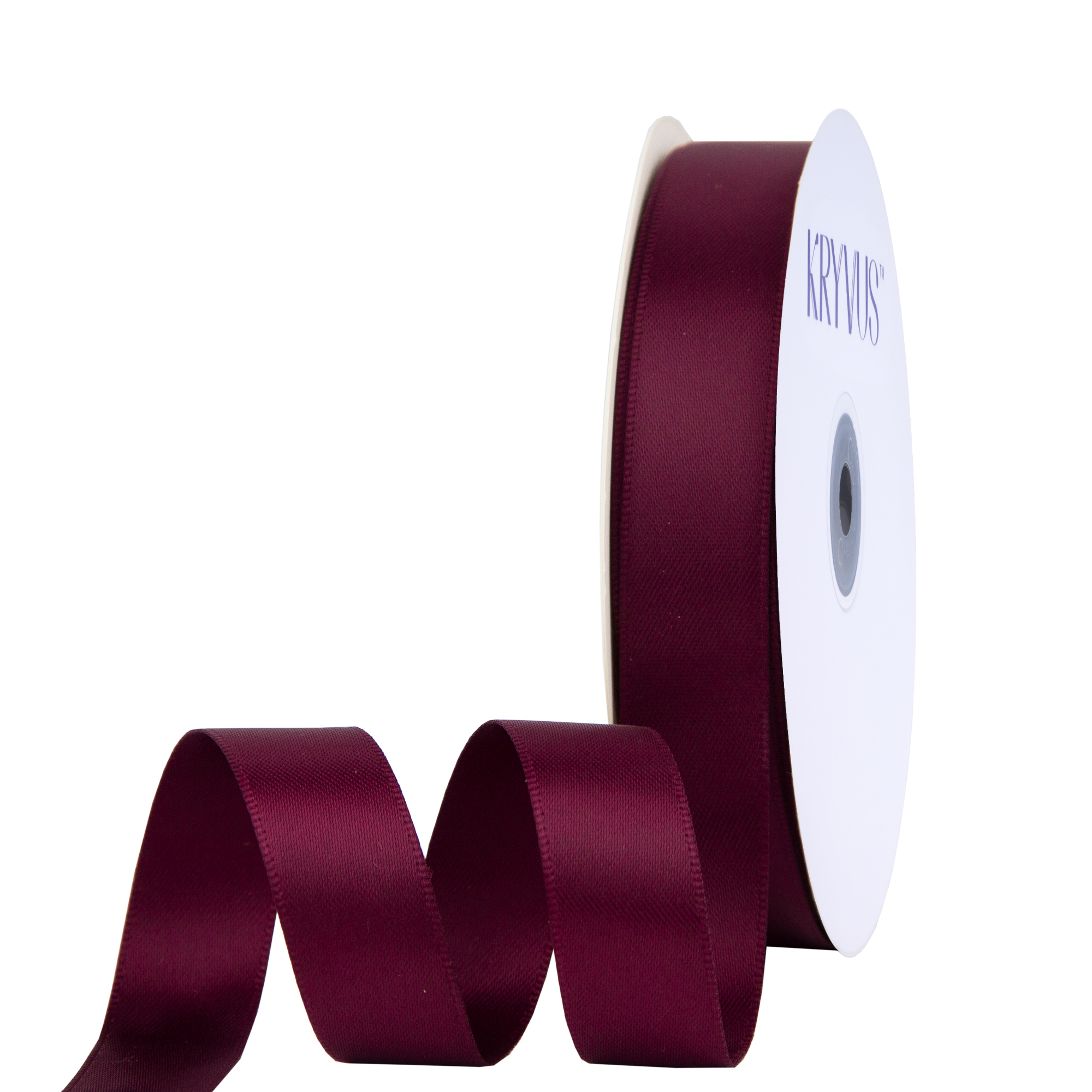 KRYVUS Double Faced 5/8" Burgundy Polyester Satin Ribbon Continuous 25 Yards Use for Bows Bouquet,Christmas Gift Wrapping,Floral Arrangement