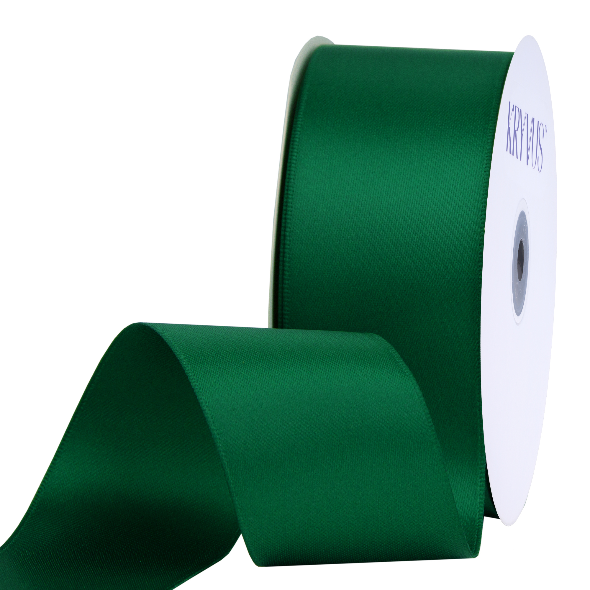 KRYVUS Double Faced 1-1/2" Forest Green Polyester Satin Ribbon Continuous 25 Yards Use for Bows Bouquet,Christmas Gift Wrapping,Floral Arrangement