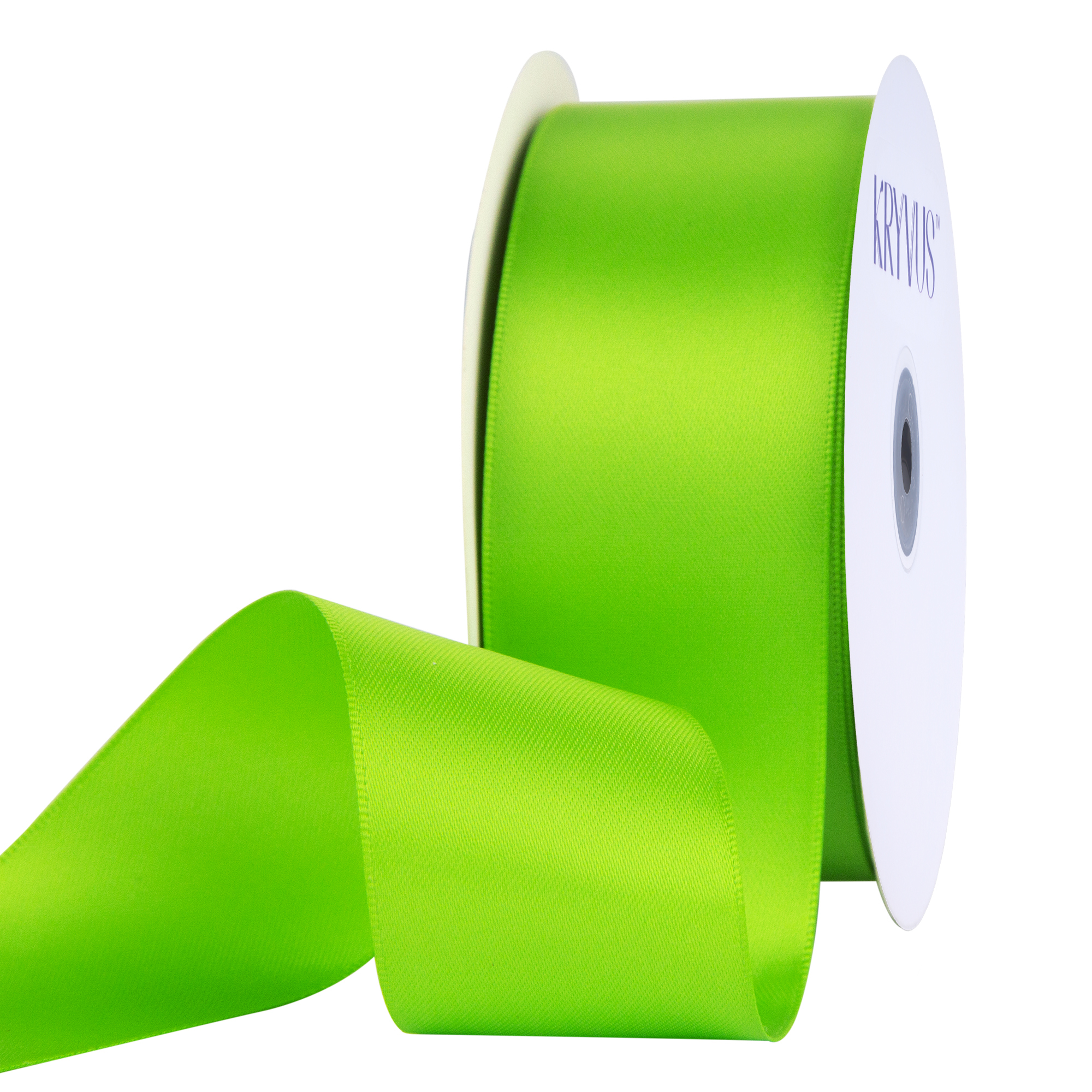 KRYVUS Double Faced 1-1/2" Apple Green Polyester Satin Ribbon Continuous 25 Yards Use for Bows Bouquet,Christmas Gift Wrapping,Floral Arrangement