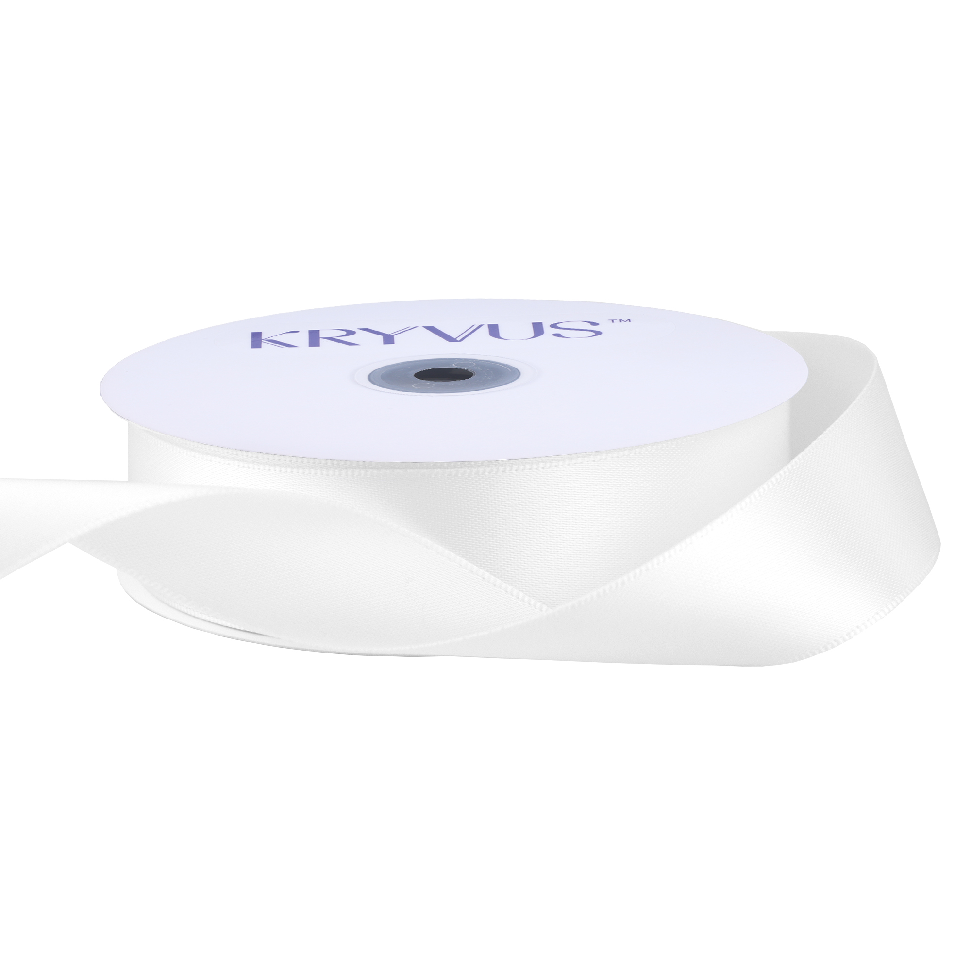 KRYVUS Double Faced 7/8" White Polyester Satin Ribbon Continuous 25 Yards Use for Bows Bouquet,Christmas Gift Wrapping,Floral Arrangement