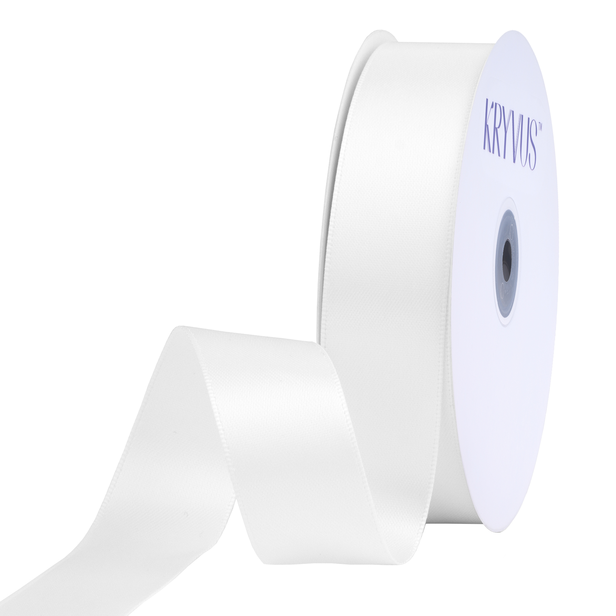 KRYVUS Double Faced 7/8" White Polyester Satin Ribbon Continuous 25 Yards Use for Bows Bouquet,Christmas Gift Wrapping,Floral Arrangement