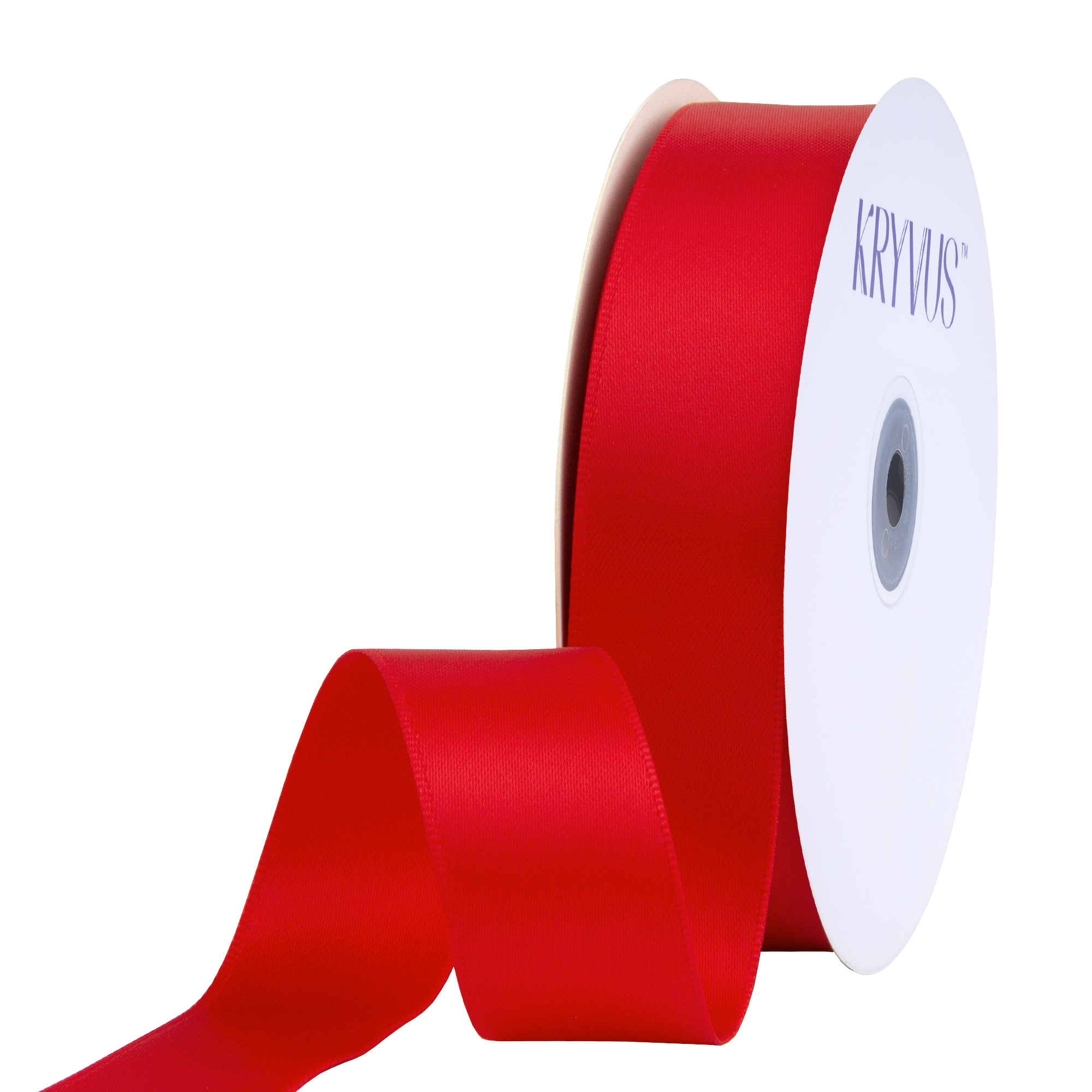 KRYVUS Double Faced 7/8" Hot Red Polyester Satin Ribbon Continuous 25 Yards Use for Bows Bouquet,Christmas Gift Wrapping,Floral Arrangement